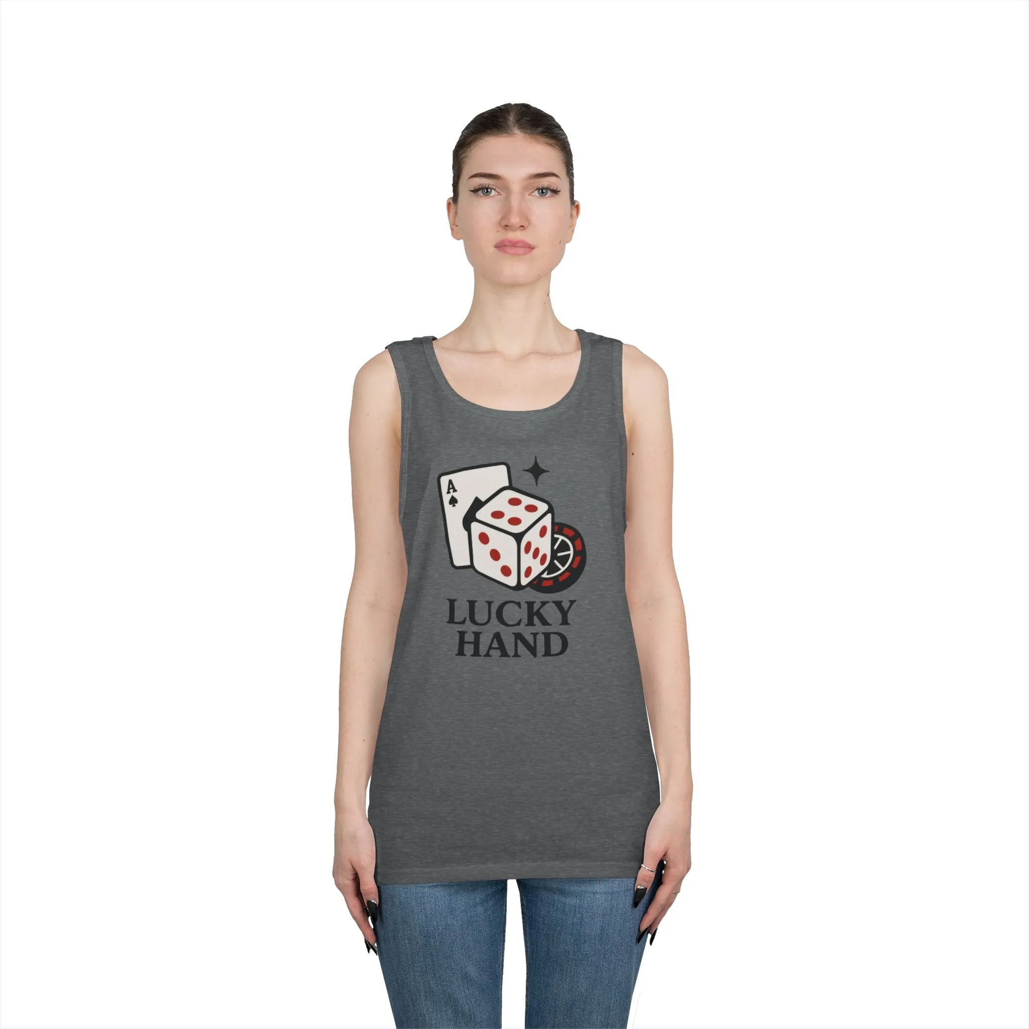 Lucky Hand Unisex Tnak Top, Gambling Tee, Casino Wear, Good Luck Gift, Poker T-Shirt, Casual Vintage Style, Gym Clothing - Image 14