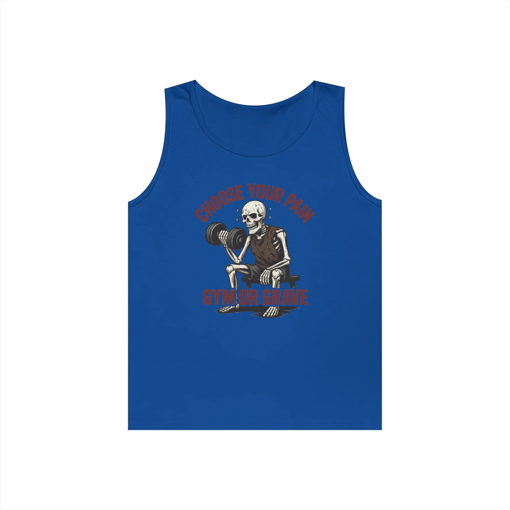 Choose Your Pain Gym Tank Top, Funny Skeleton Workout Tee, Dark Gym Humor Gift, Halloween Gym Shirt, Motivational Tees, Dark Fitness Humor - Image 13