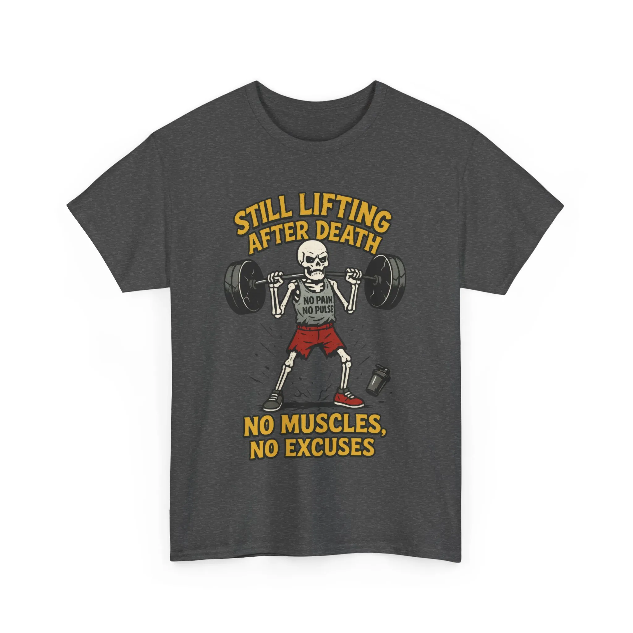Funny Skeleton Gym T-Shirt, Still Lifting After Death, Funny Workout Shirt for Men, Fitness Gift, Halloween Apparel, Unisex Cotton Tee - Image 19