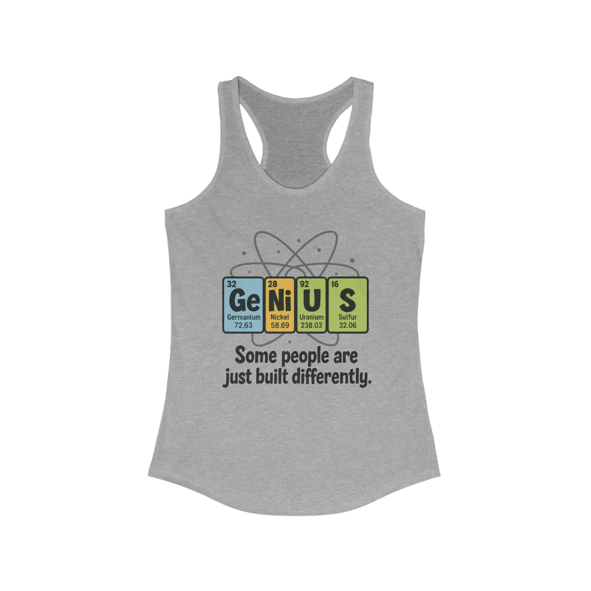 Funny Womens Genius Tank Top, Funny Science Tee, Nerdy Humor Shirt, Periodic Table Nerd Shirt, Science Humor Tank - Image 5