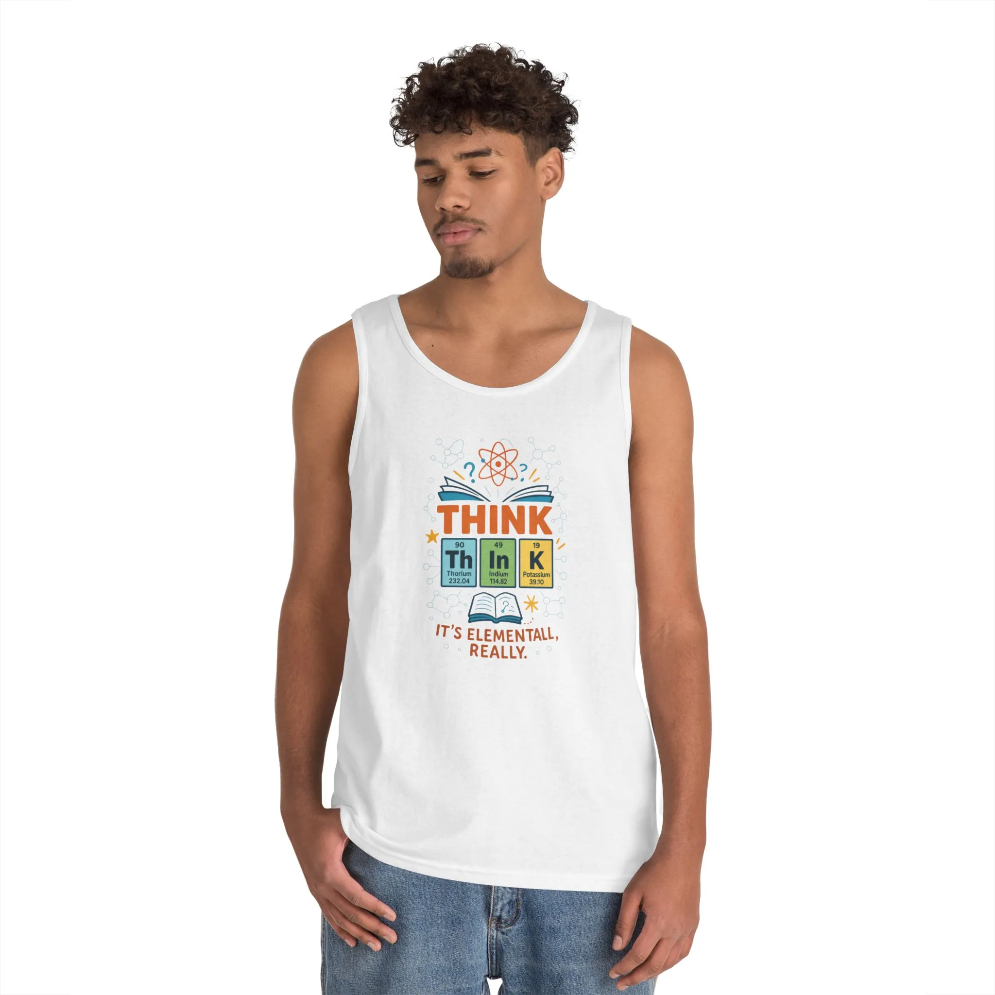 Think Tank Top for Men, Nerdy Chemistry Shirt, Periodic Table Funny Science Tank, Geeky STEM Gift for Him, Science Lovers Gift - Image 27