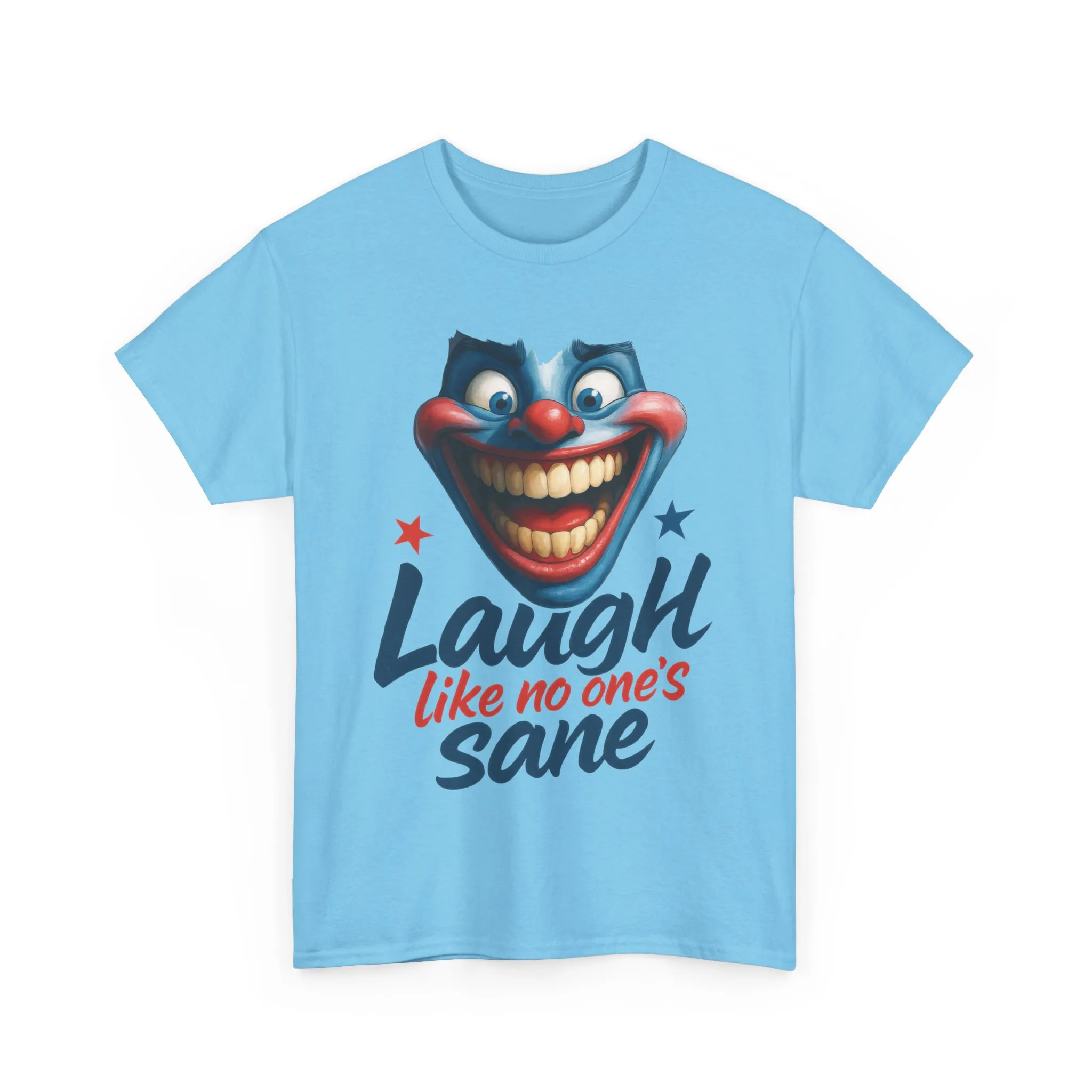 Funny Clown Face Unisex Heavy Cotton Tee, Creepy Clown Face T-Shirt, Humor T-Shirt,Clown Theme Shirt, Funny Horror Graphic Tee - Image 25