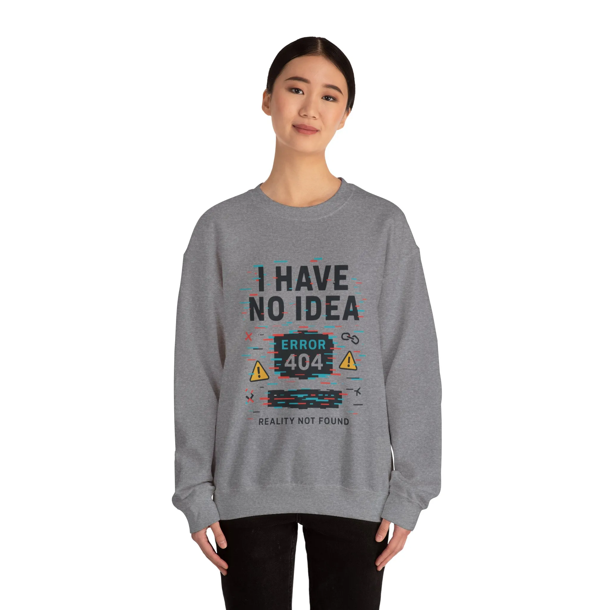 Error 404 Humor Crewneck Sweatshirt, Comfy Unisex Oversized Sweater, Fun Casual Wear, Tech Lover Gift, Everyday Loungewear - Image 2