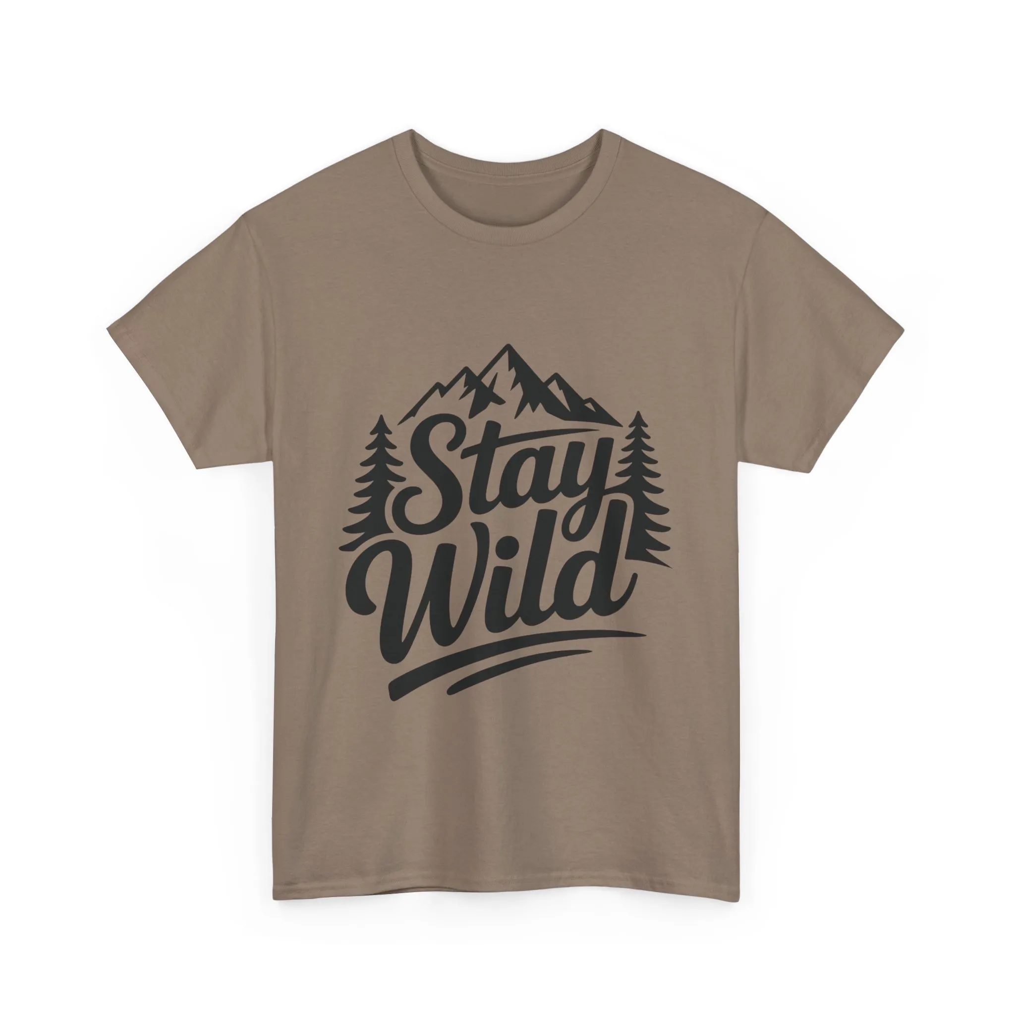 Stay Wild Adventure Tee, Unisex Heavy Cotton Tee for Nature Lovers, Camping, Hiking, Gifts for Outdoorsy Friends, Nature Graphic Tee - Image 10
