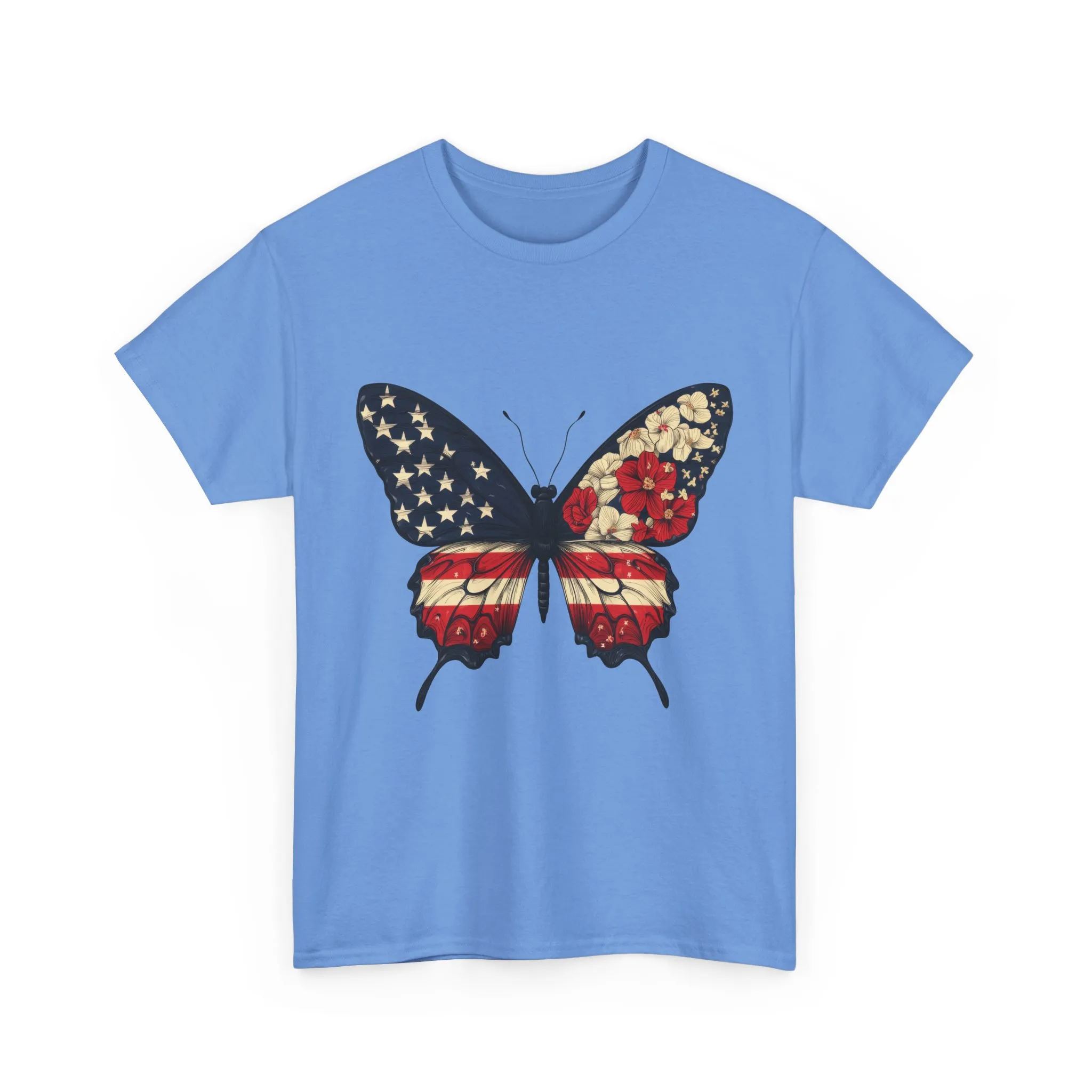 Patriotic Butterfly Tee, Unisex T-Shirt, American Flag Shirt, Nature Lover Gift, July 4th Apparel, USA Pride Clothing, Womens Patriotic Tee - Image 13