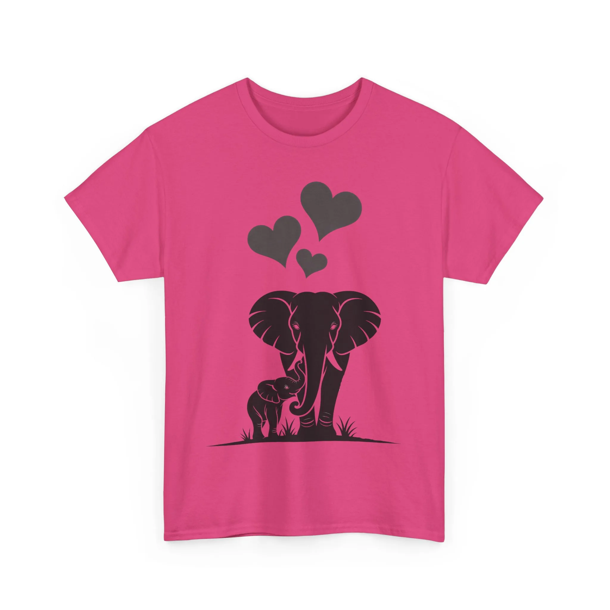 Elephant Mom and Baby T-Shirt, Elephant Love Cotton Tee, Cute Animal Shirt, Animal Lover Gift, Cute Minimalist Elephant Design - Image 22