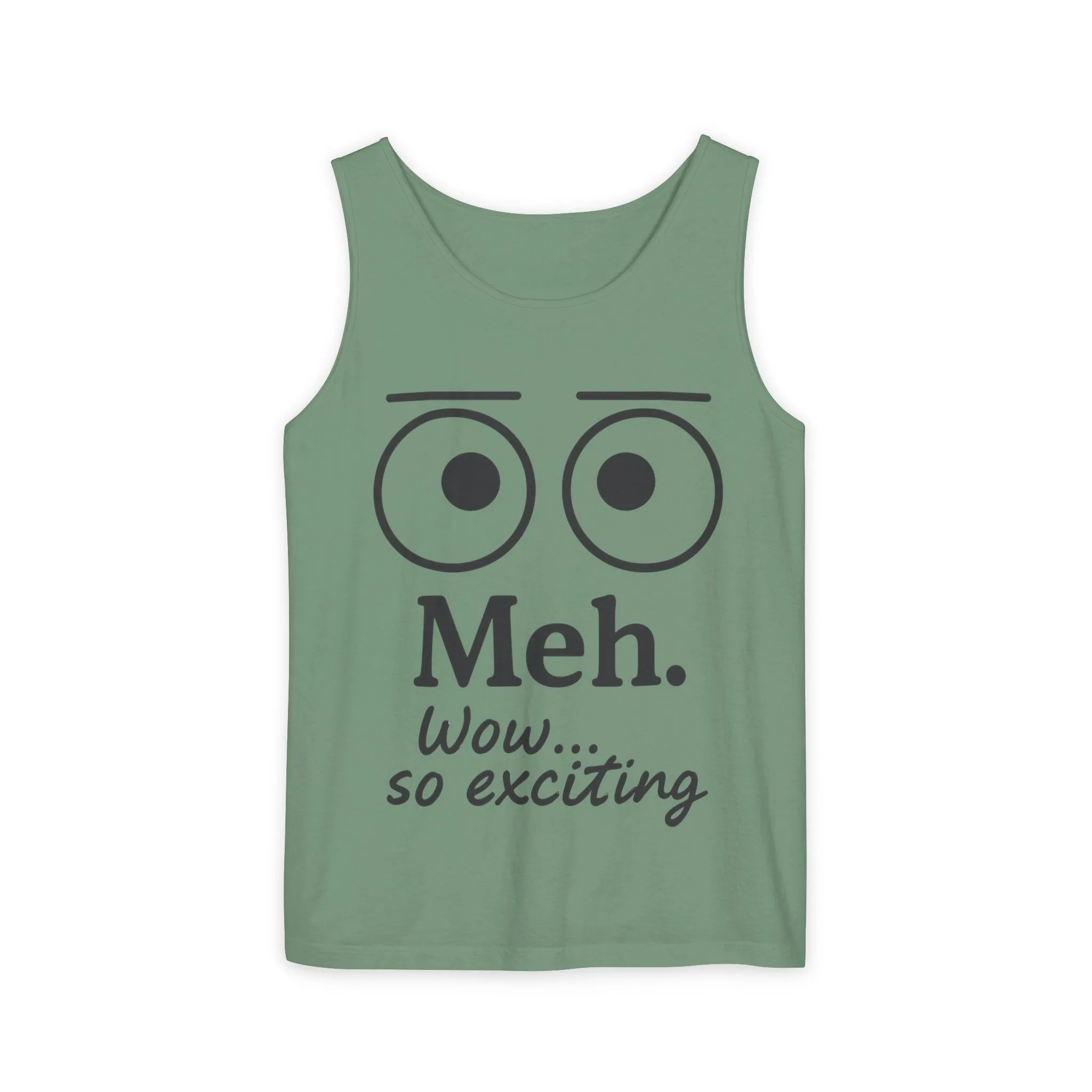 Mens Funny Graphic Tank Top, 'Meh. Wow... so exciting.' Casual Wear, Gifts for Him/Her, Summer Outfits, Party Wear - Image 7