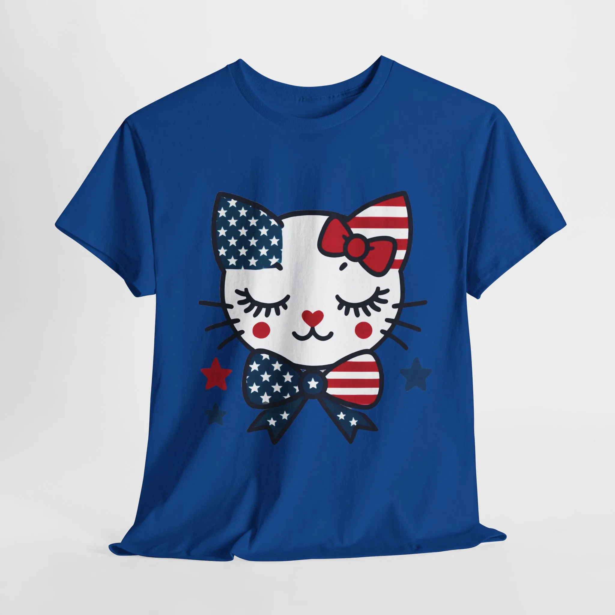 Patriotic Cat Womens Tee, Cute Cat Shirt, Womens T-Shirt, July 4th Outfit, Independence Day Gift, Animal Lover Apparel - Image 18