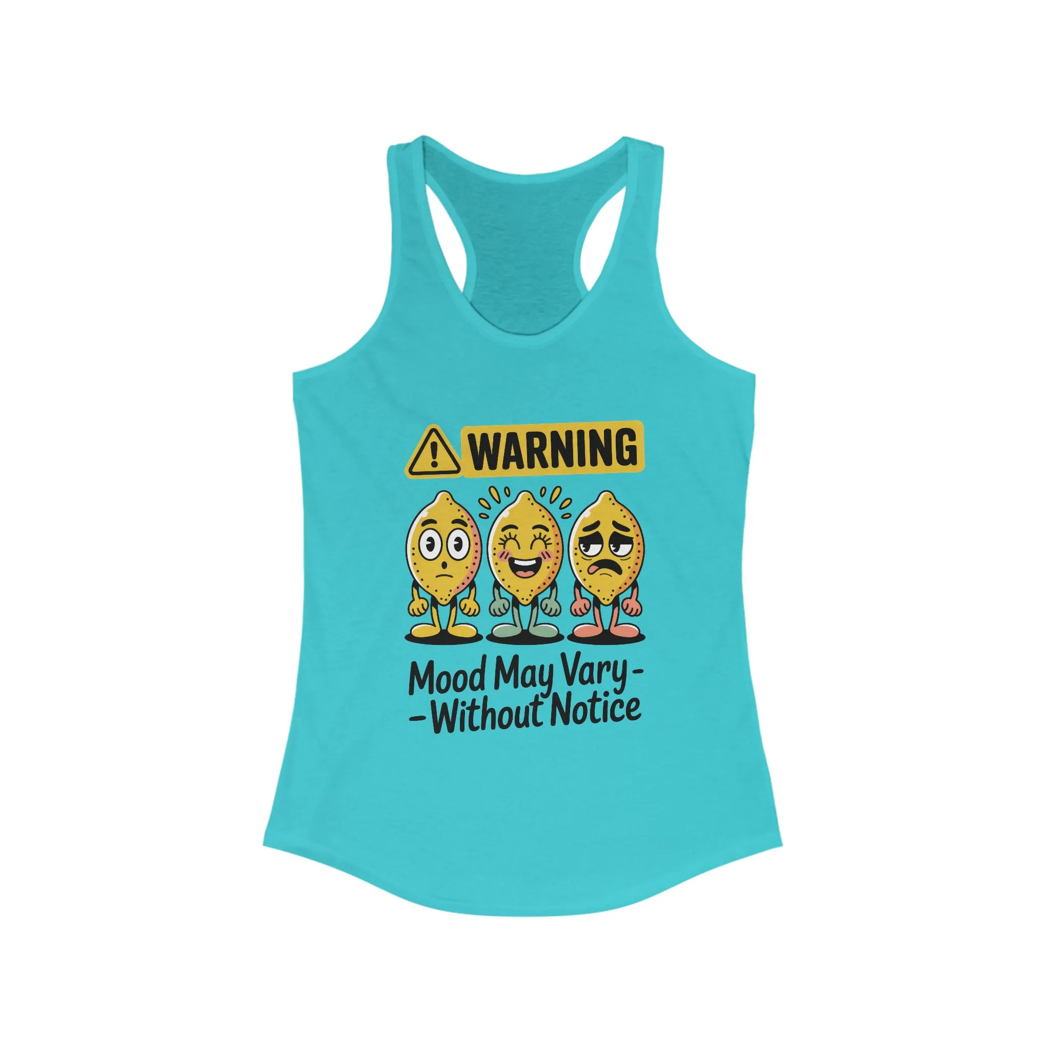 Warning Mood Vary Tank Top, Women's Sleeveless Shirt, Summer Casual Tee, Cute Graphic Racerback, Gift for Her - Image 9