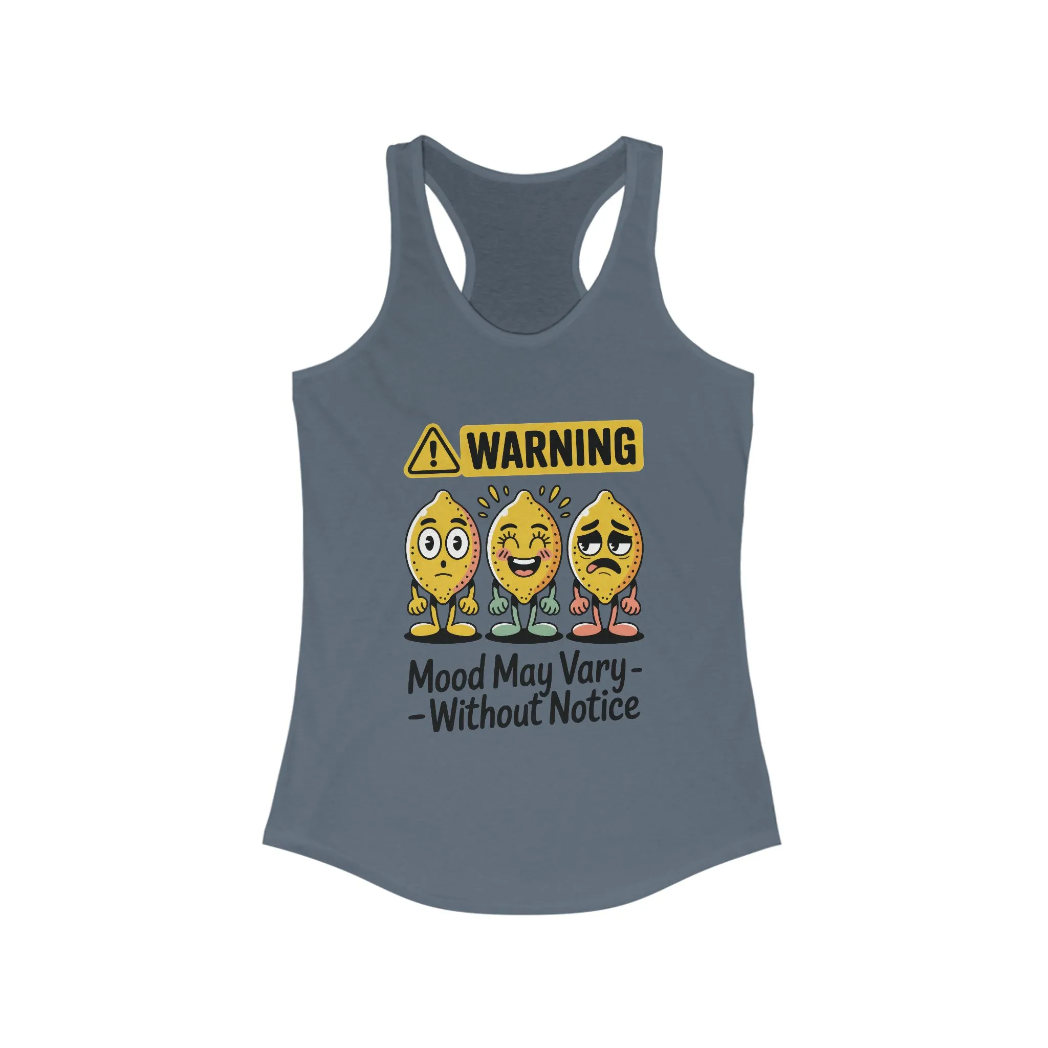 Warning Mood Vary Tank Top, Women's Sleeveless Shirt, Summer Casual Tee, Cute Graphic Racerback, Gift for Her - Image 11
