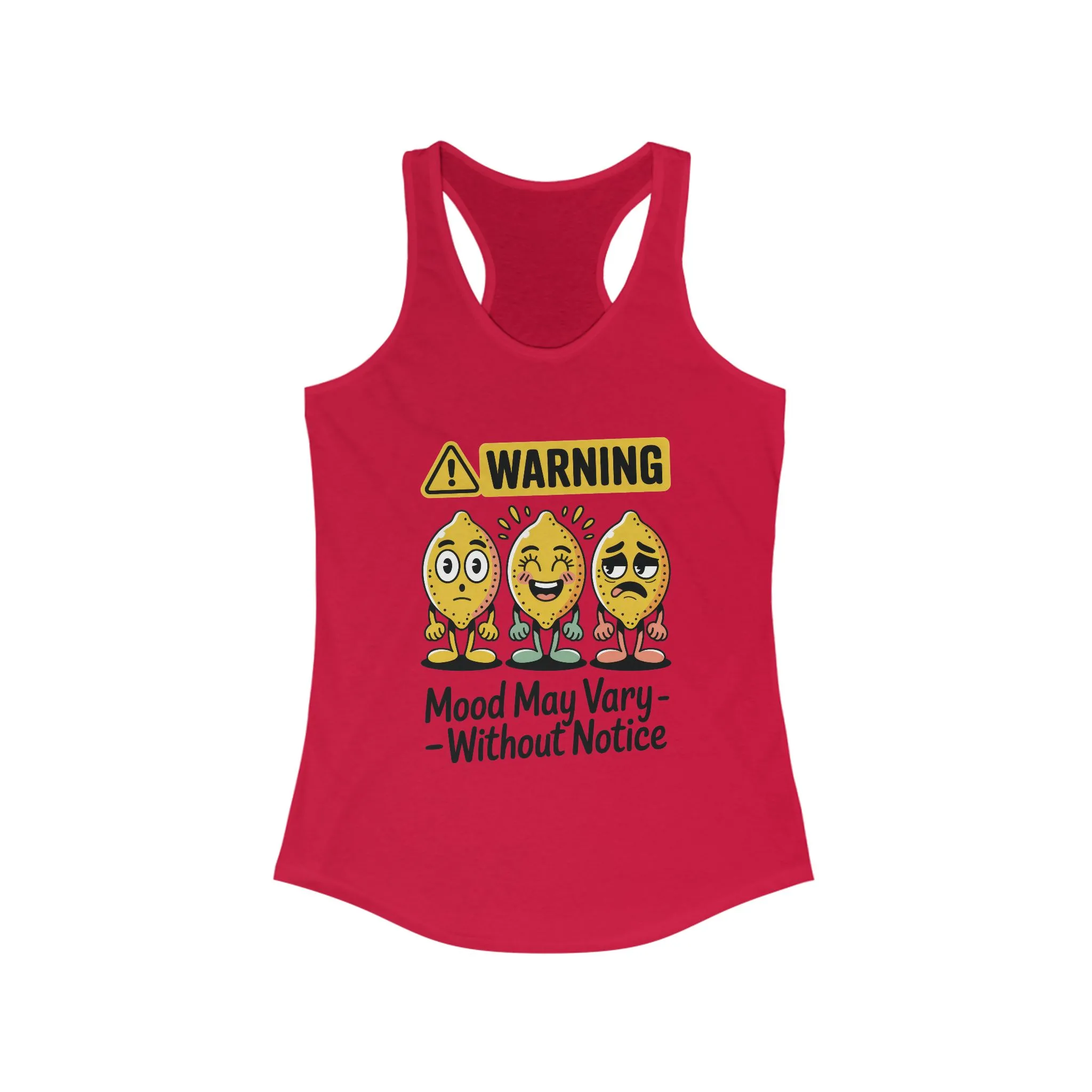Warning Mood Vary Tank Top, Women's Sleeveless Shirt, Summer Casual Tee, Cute Graphic Racerback, Gift for Her - Image 17