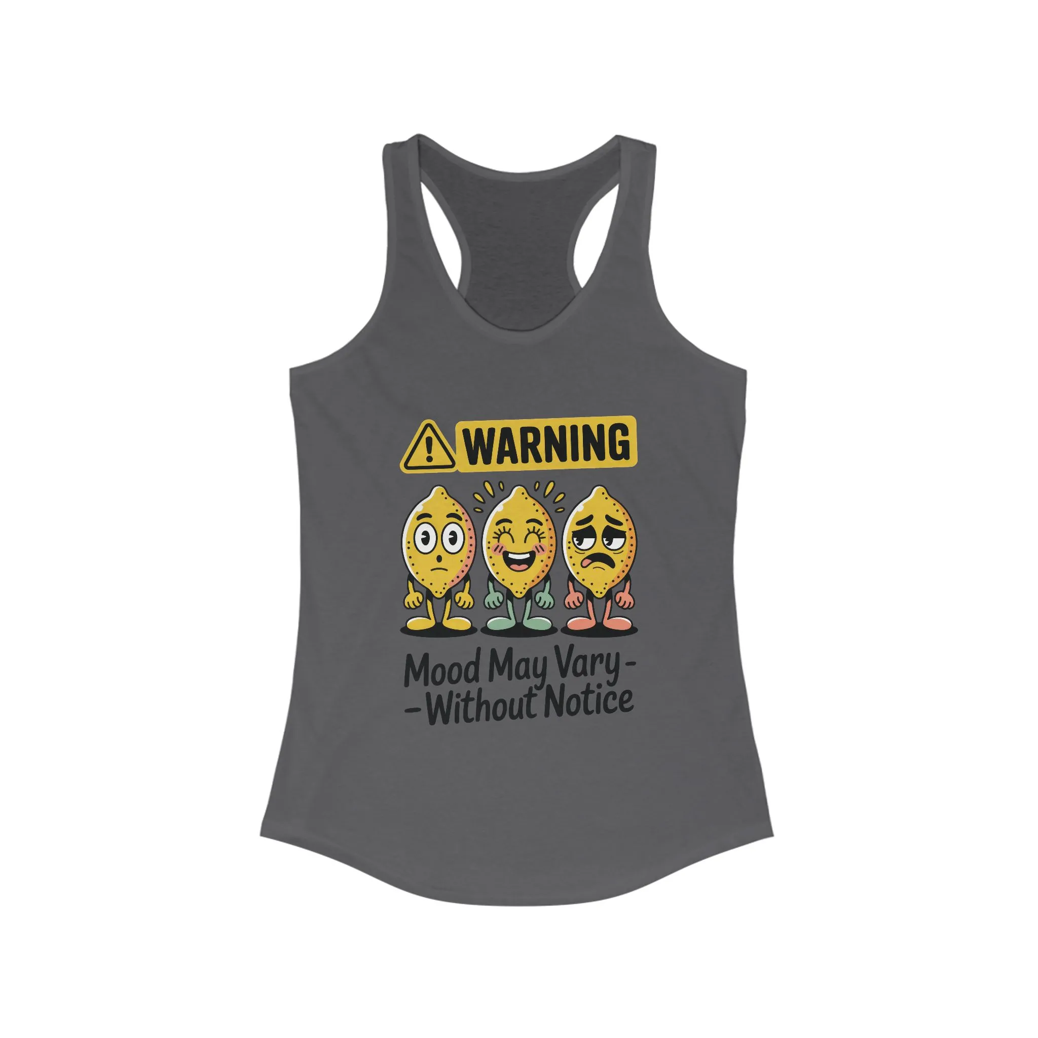Warning Mood Vary Tank Top, Women's Sleeveless Shirt, Summer Casual Tee, Cute Graphic Racerback, Gift for Her