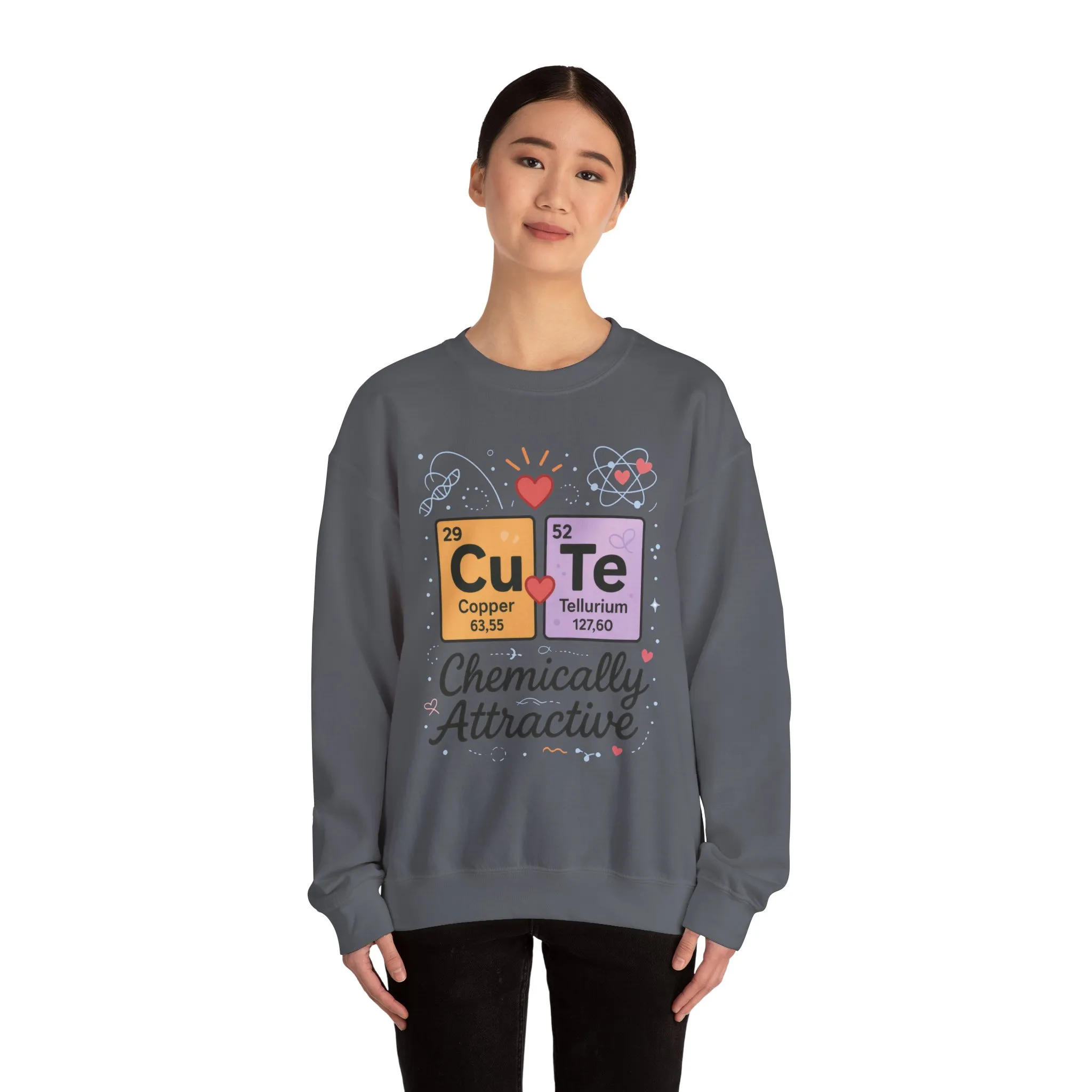 Cute Chemistry Sweatshirt for Women, Periodic Table Sweatshirt, Chemistry Gift for Her, Gift for Science Lovers, Valentine's Day Sweatshirt