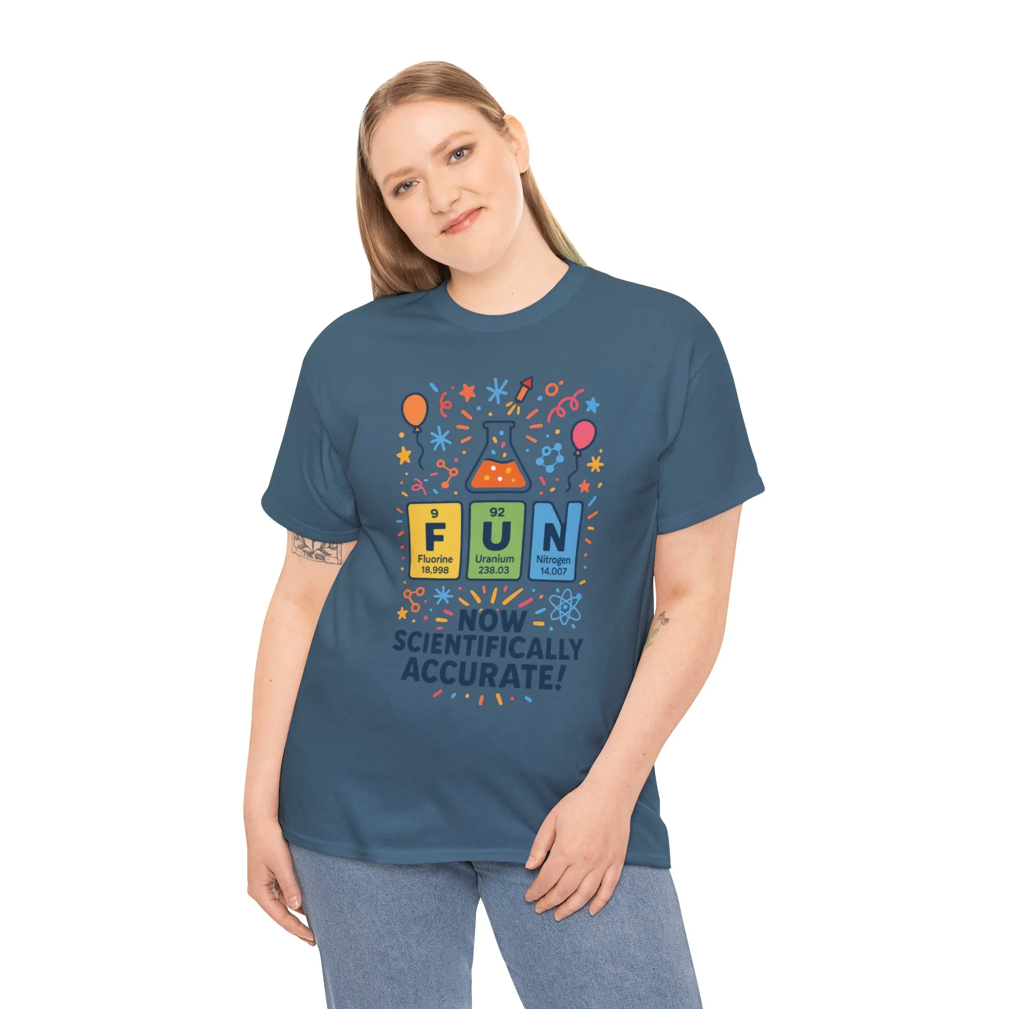Fun Science Unisex Heavy Cotton Tee, Perfect for STEM Lovers, Gift for Science Teachers, FUN Periodic Table Tee,Nerdy Unisex Shirt - Image 16
