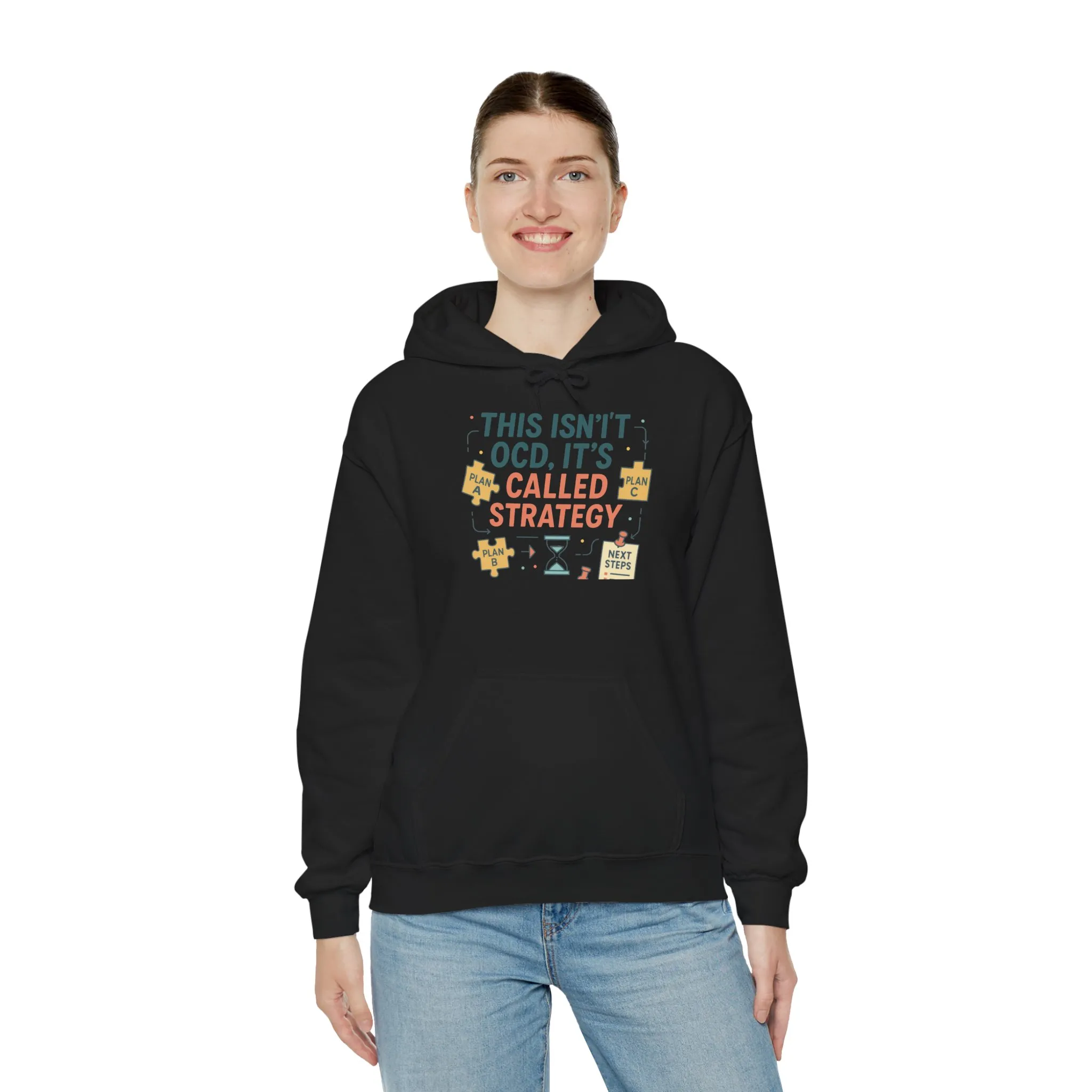 Strategic Humor Hoodie, Unisex Sweatshirt, Gift for Strategists, Funny Hoodie, Planner Gift, Cozy Stylish Sweatshirt, Relaxed Fit Hoody - Image 8