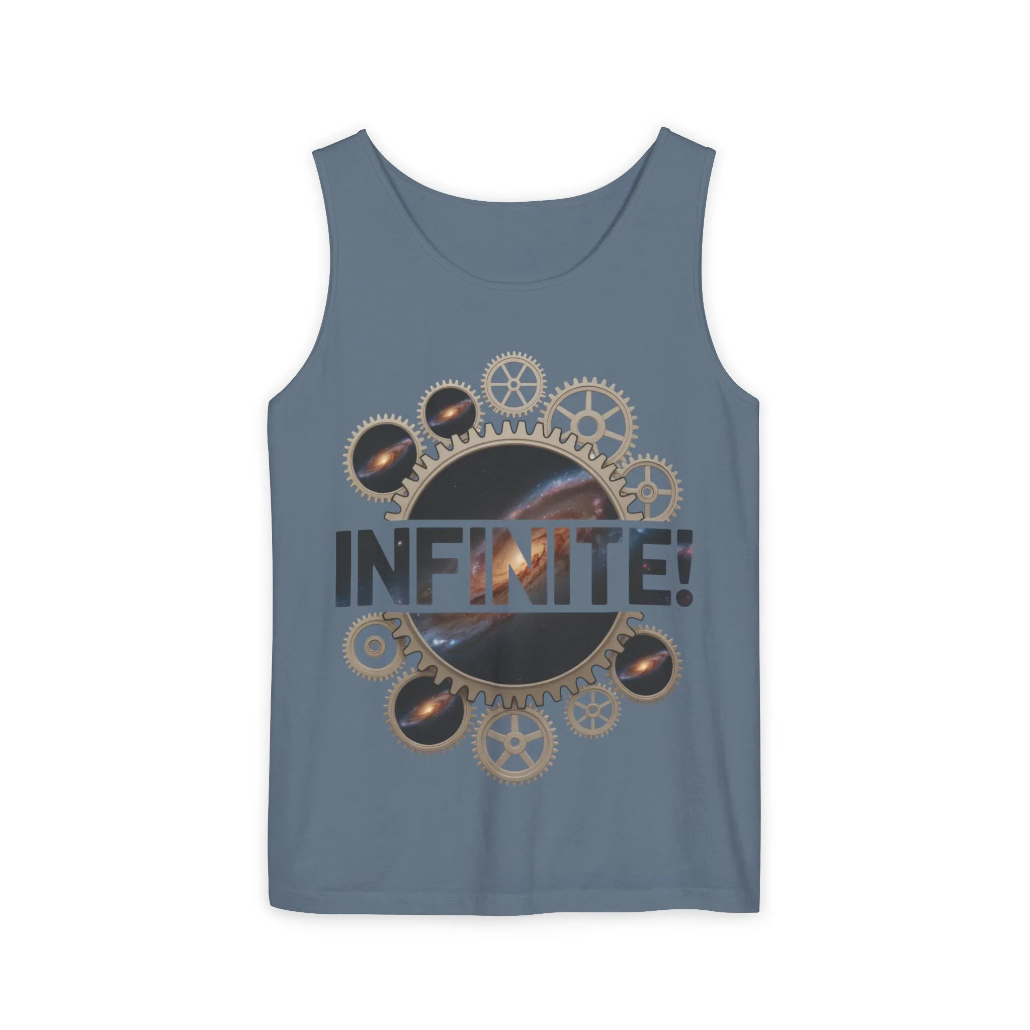 Men's INFINITE! Steampunk Space Gears T-Shirt, Cosmic Mechanical Design Tee for Sci-Fi & Engineering Lovers, Workout Shirt - Image 40