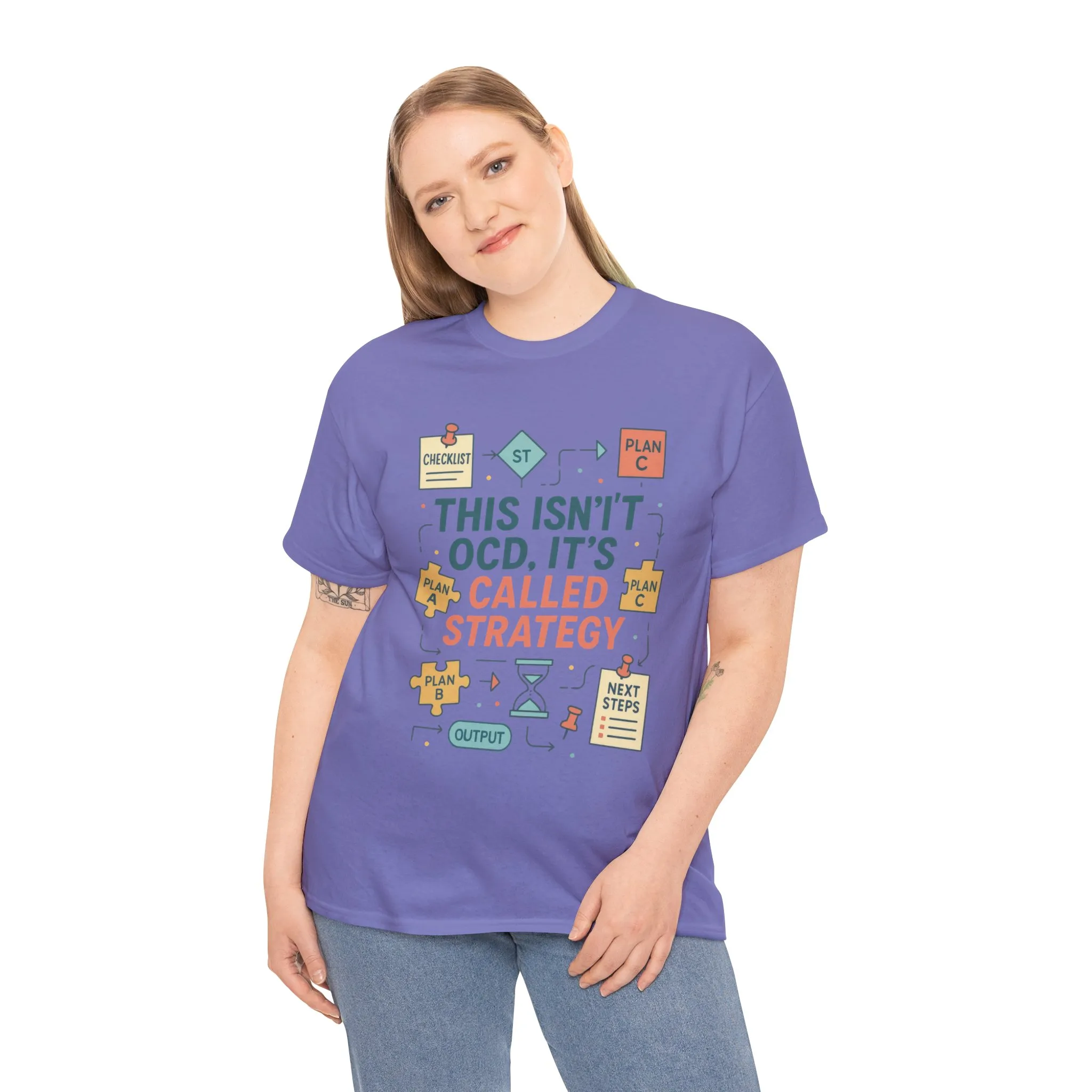 Funny Womens Strategy T-Shirt, This Isnt OCD Its Called Strategy, Planner Girl Gift Tee, Gift for Strategists, Office Humor Top - Image 18
