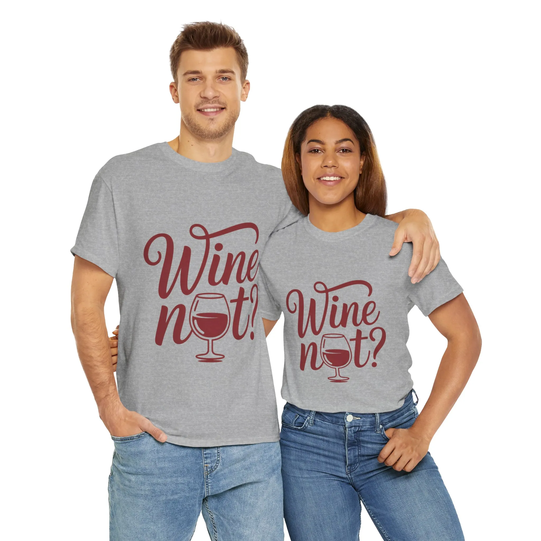 Funny Wine Lover Shirt, Wine Not Graphic Tee, Unisex Heavy Cotton T-Shirt, Pun Shirt for Wine Drinkers & Party Vibes, Gift for Wine-tasting - Image 11