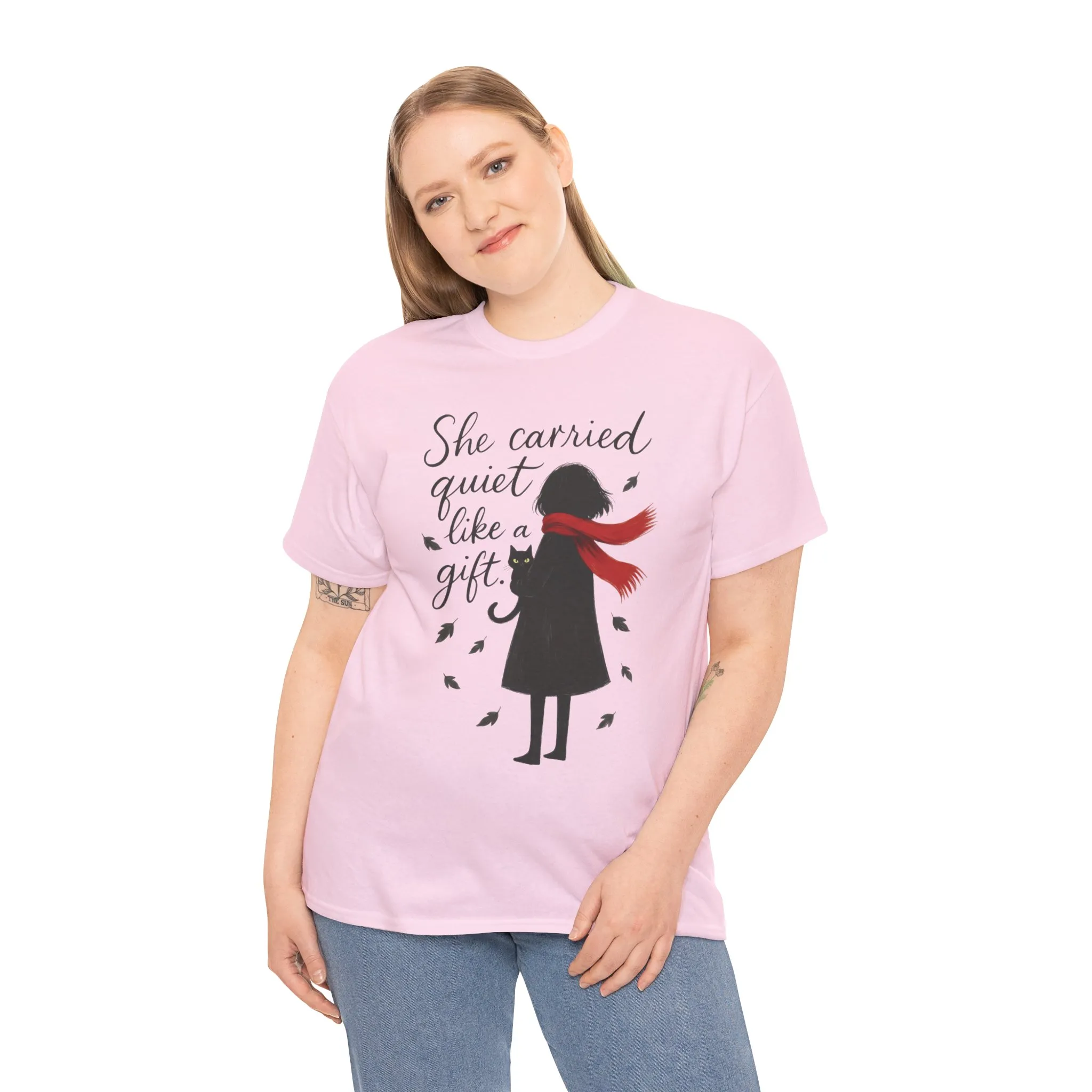 Cat Lover Womens T-Shirt, Whimsical Hand-Drawn Illustration Tee, Artistic Minimalist Gift for and Introverts, Cute Animal Apparel - Image 30