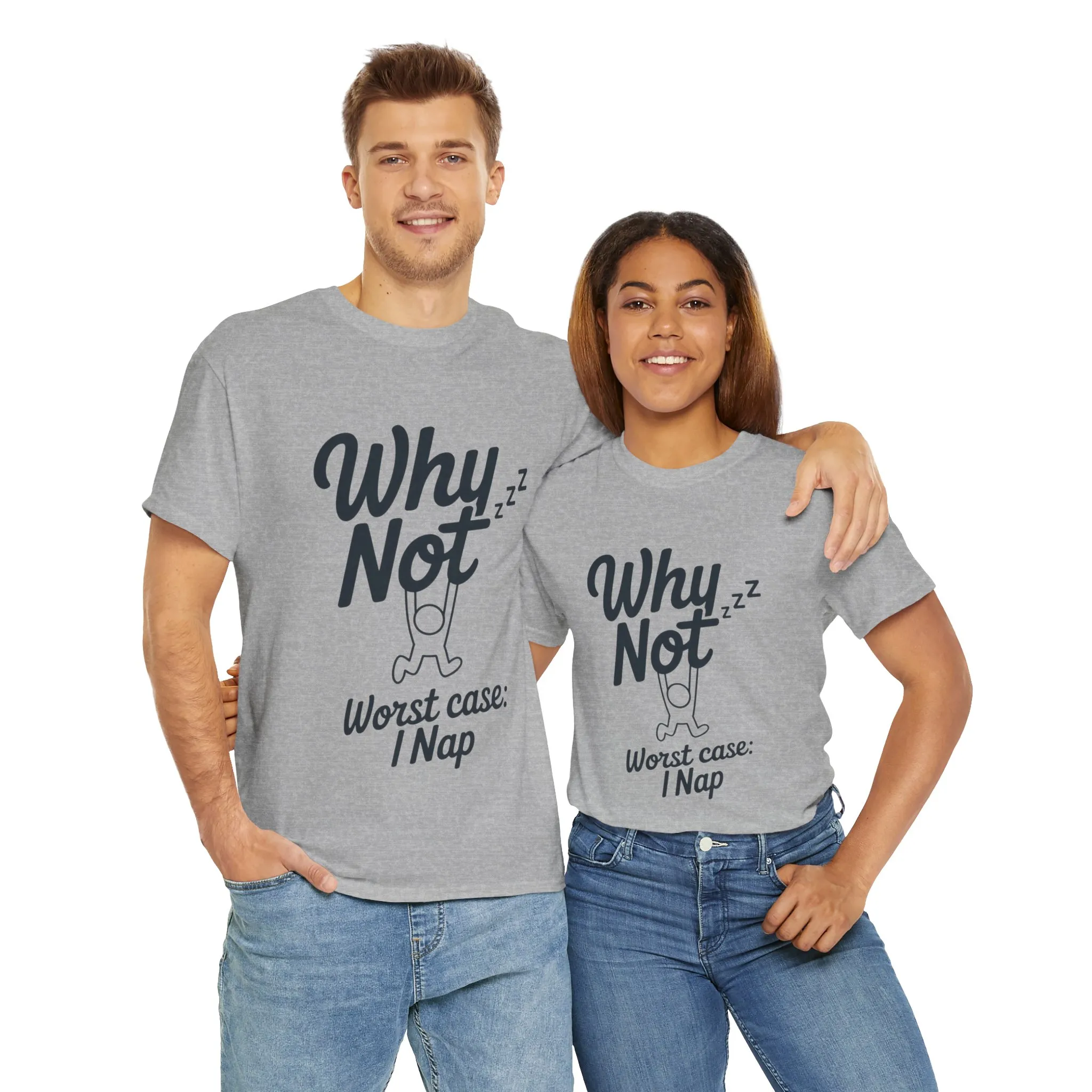 Why Not Quote T-Shirt, Bold Motivational Unisex Heavy Cotton Tee, Casual Statement Shirt, Minimalist Typography Gift Idea,Motivational Quote - Image 8