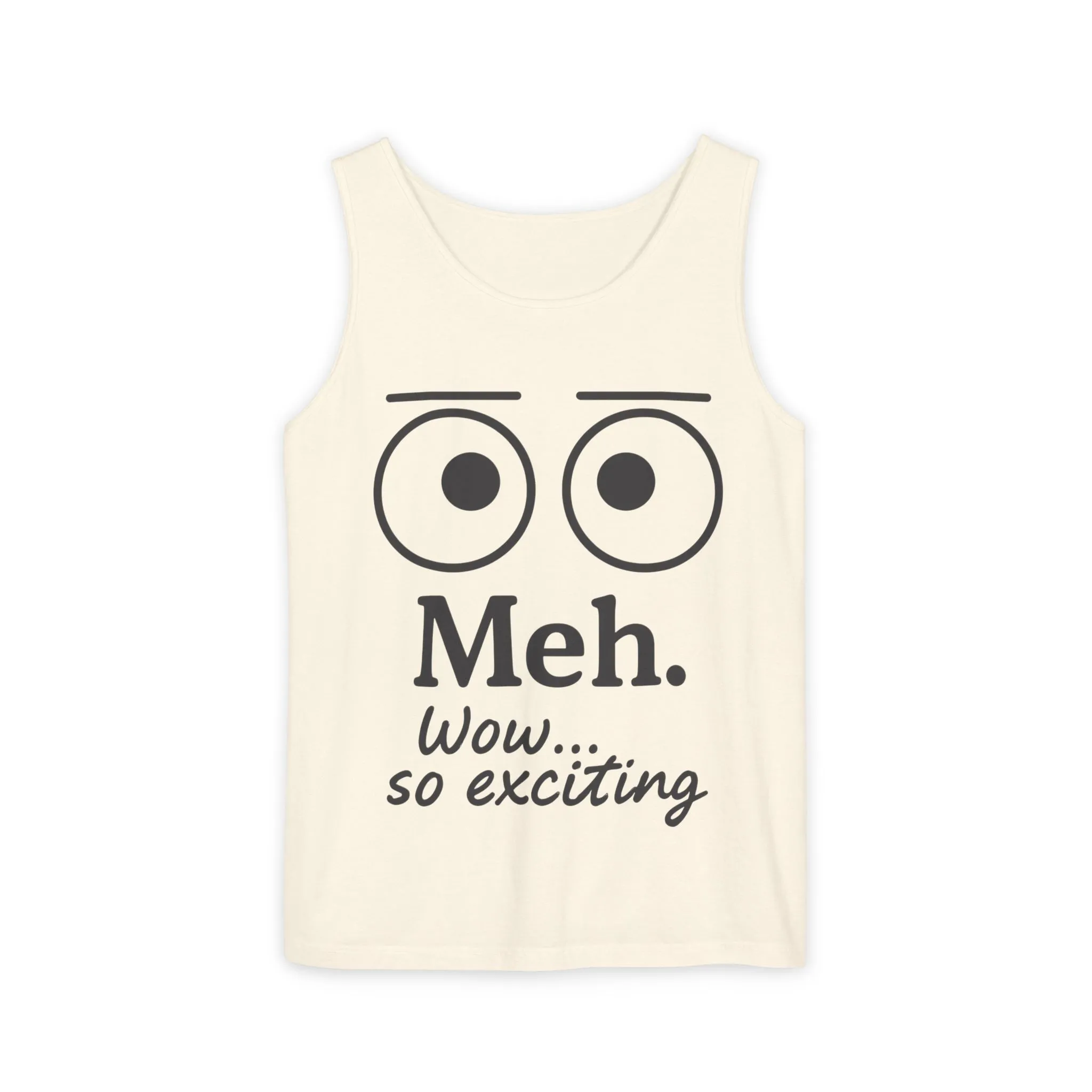 Womens Funny Graphic Tank Top with 'Meh. Wow... so exciting' Quote, Casual Wear, Summer Apparel, Gift for Friends, Humor Tank - Image 31