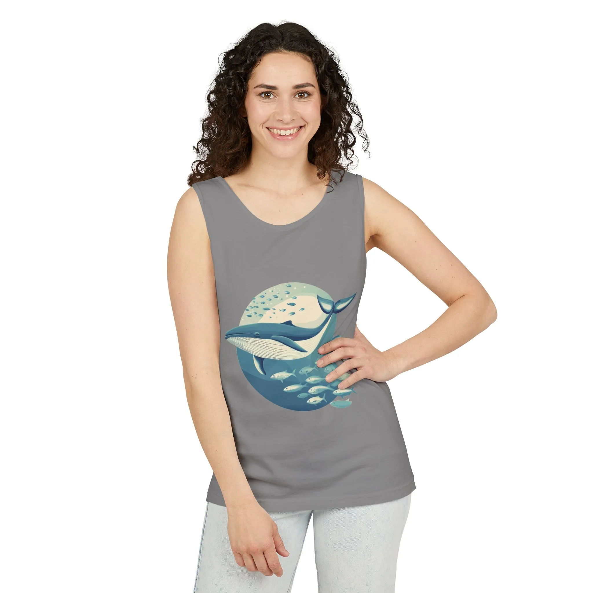 Ocean-Inspired Unisex Tank Top, Whale Design Shirt, Summer Casual Wear, Beach Vibes Gift, Eco-Friendly Fashion - Image 29