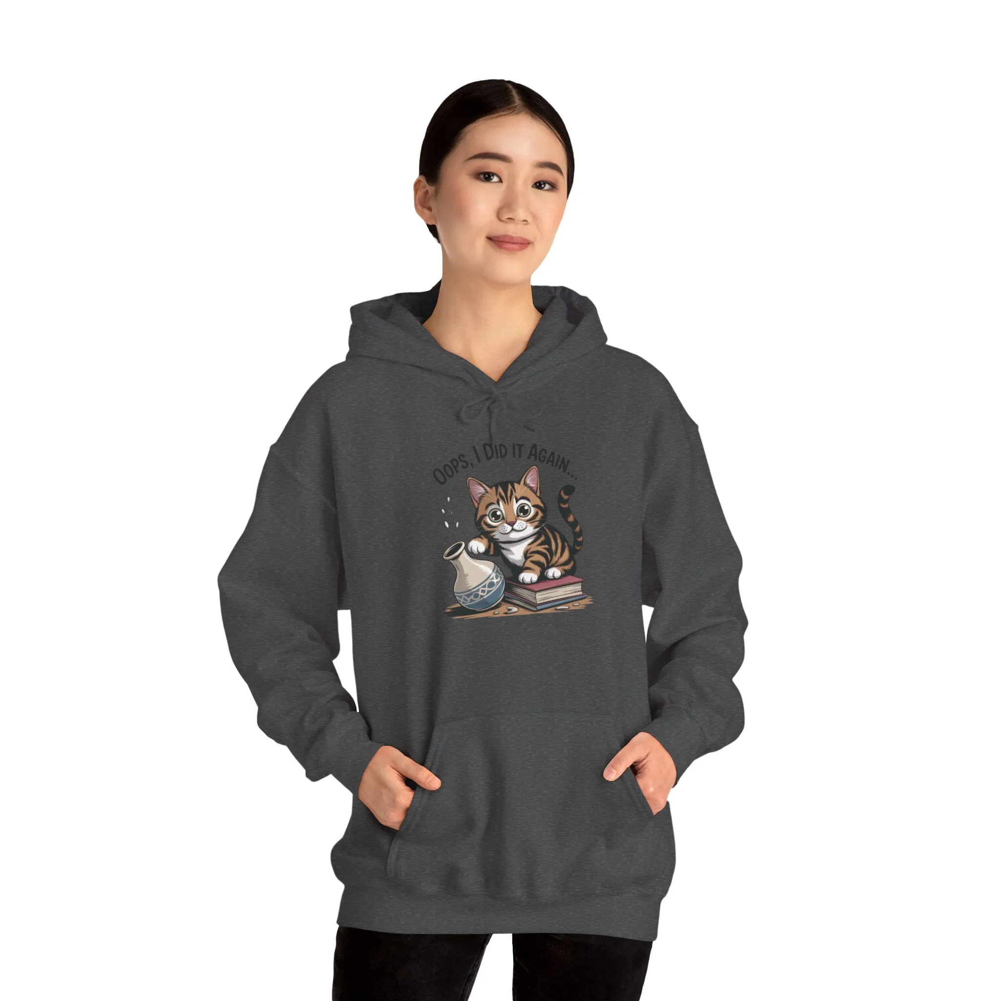 Cat Lover's Hoodie: Oops, I Did It Again, Funny Sweatshirt, Gifts for Animal Lovers, Cozy Hooded Sweatshirt, Pet Owner Apparel, Cute [...] - Image 15