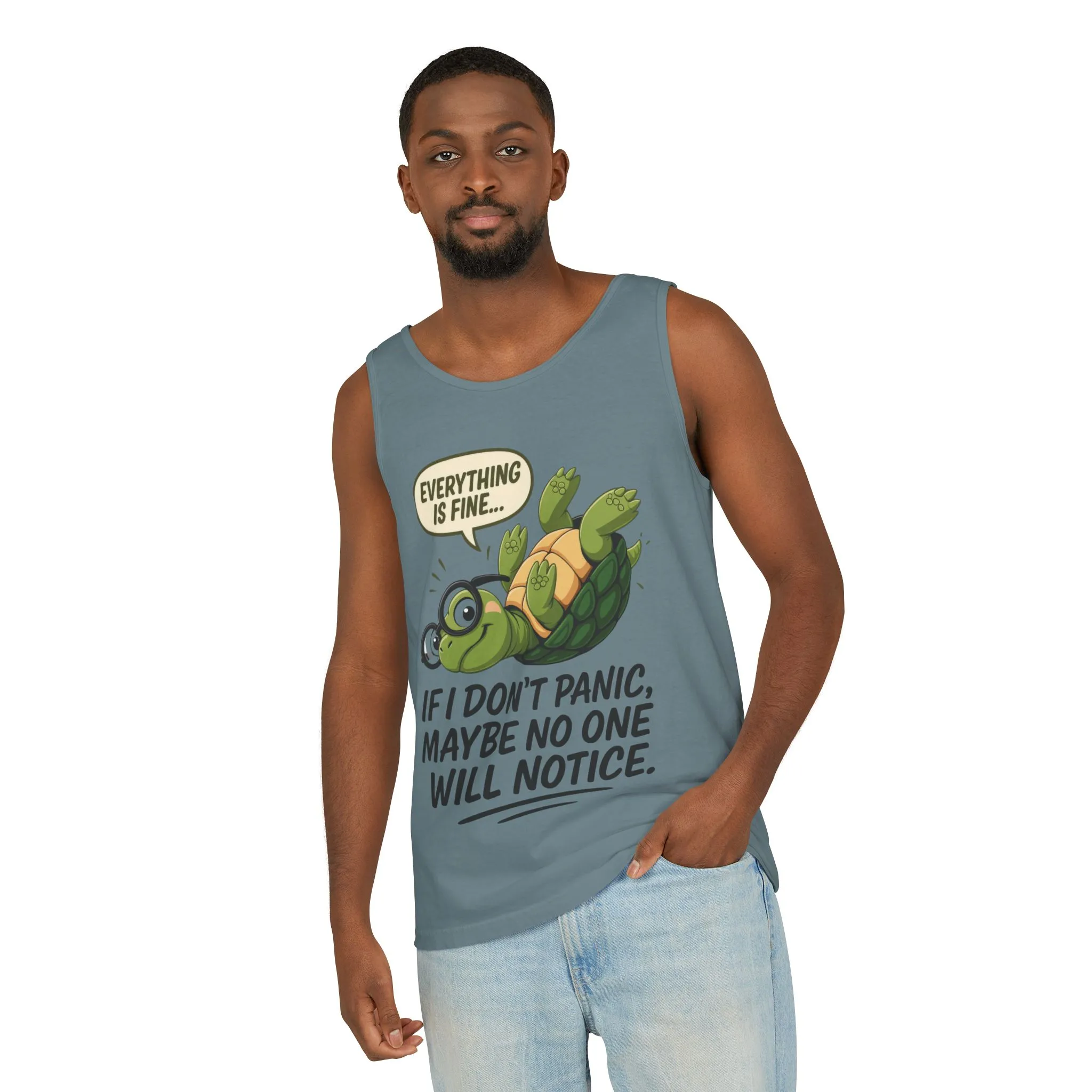 Mens Funny Turtle Graphic Tank Top, Summer Apparel, Gift for Animal Lovers, Beach Day Essentials, Mens Casual Wear, Relaxed Vibes - Image 30