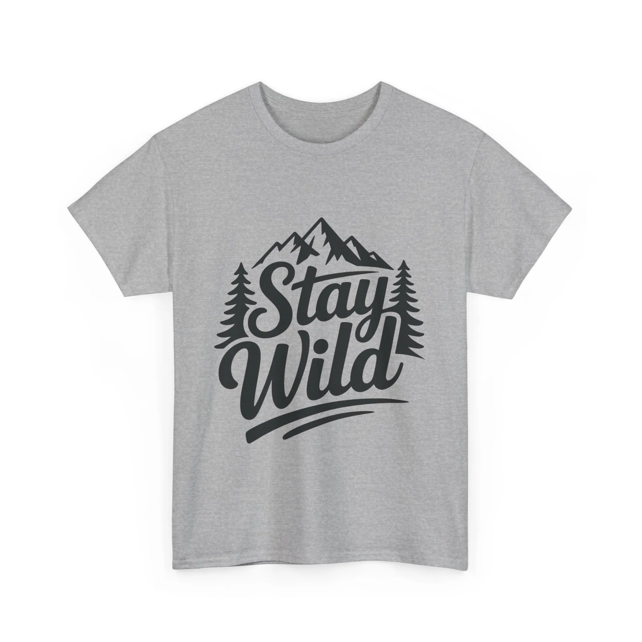 Stay Wild Adventure Tee, Unisex Heavy Cotton Tee for Nature Lovers, Camping, Hiking, Gifts for Outdoorsy Friends, Nature Graphic Tee - Image 7