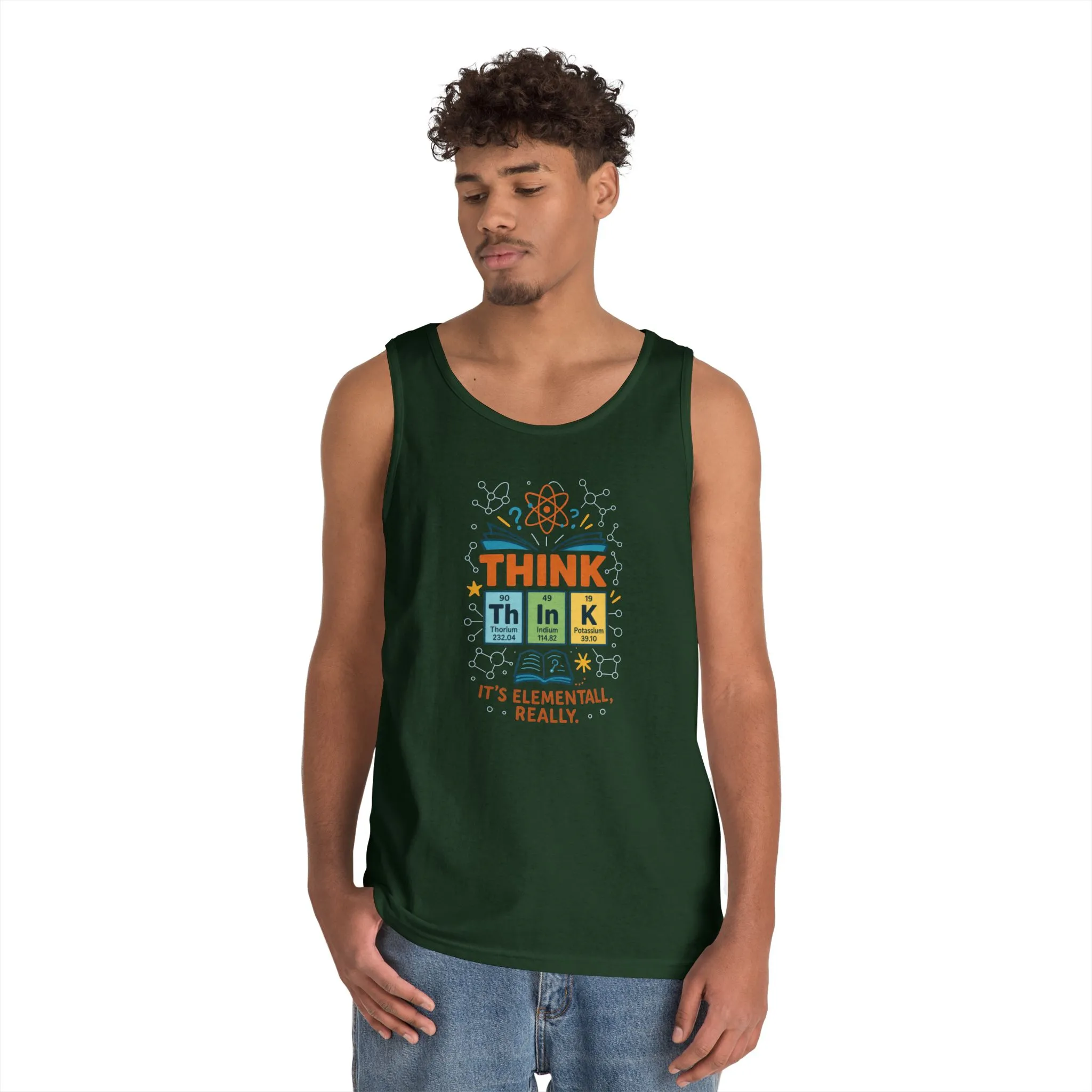 Think Tank Top for Men, Nerdy Chemistry Shirt, Periodic Table Funny Science Tank, Geeky STEM Gift for Him, Science Lovers Gift - Image 15