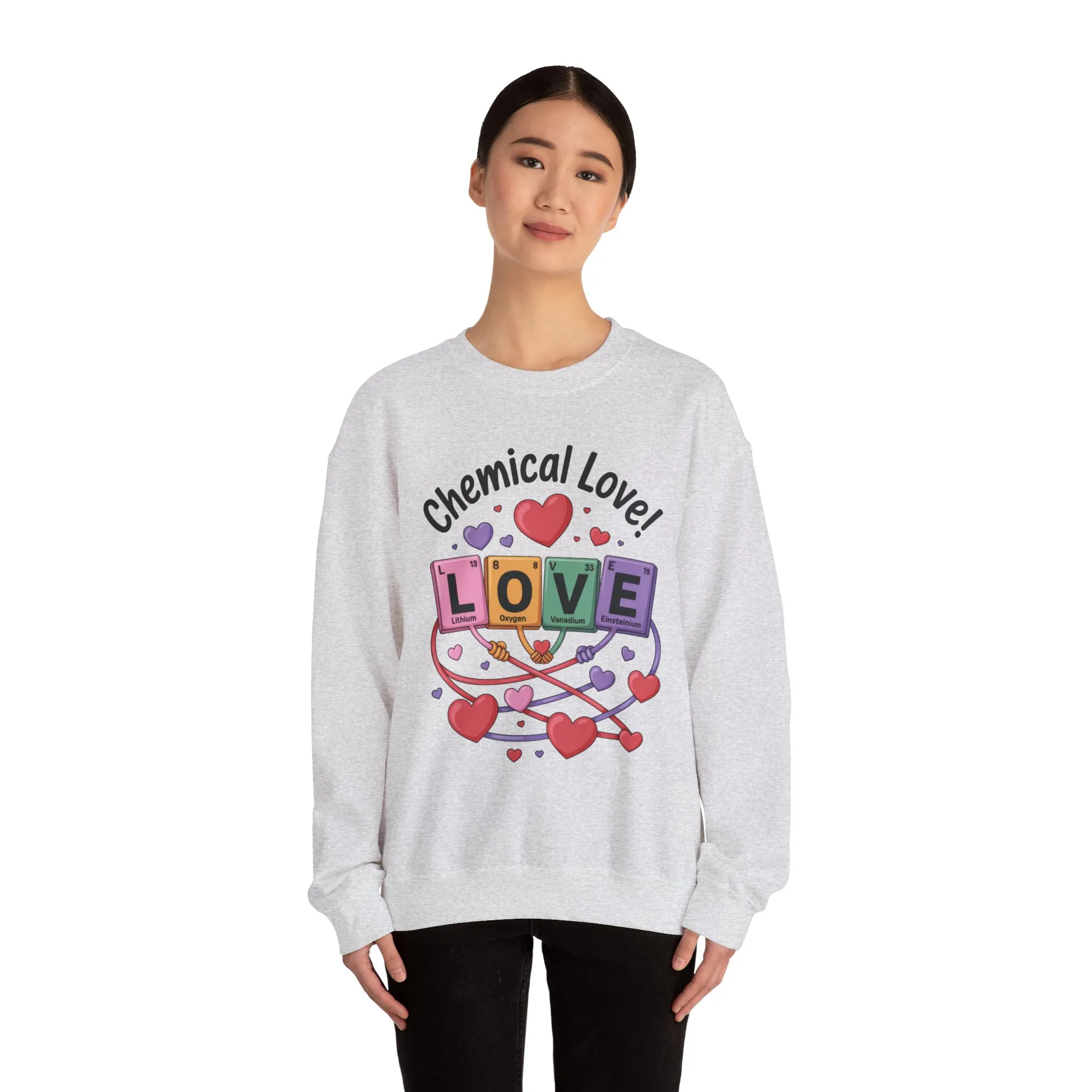 Chemical Love Women's Sweatshirt, Womens Crewneck, Cute Sweatshirt Gift, Valentines Day Pullover, Science Lovers Apparel, Relationship Humor - Image 5