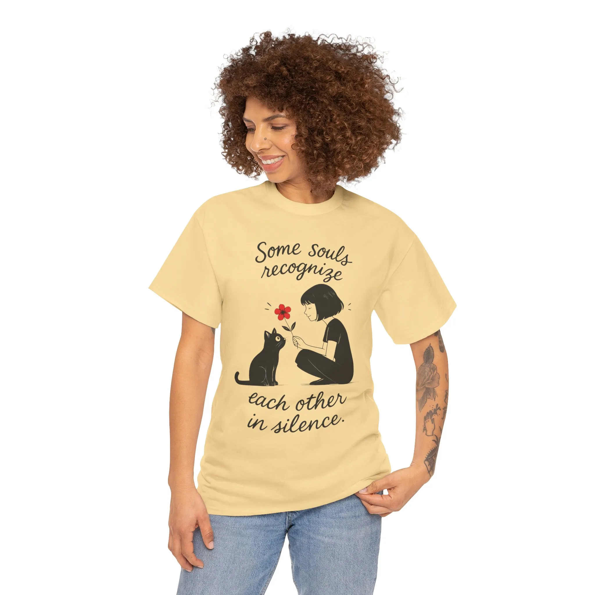 Cat Lover's Heavy Cotton Tee, Cute Cat Shirt, Pet Owner Gift, Animal Lover Apparel, Birthday Gift for Her, Women's Cotton T-Shirt, Cat Lover - Image 11