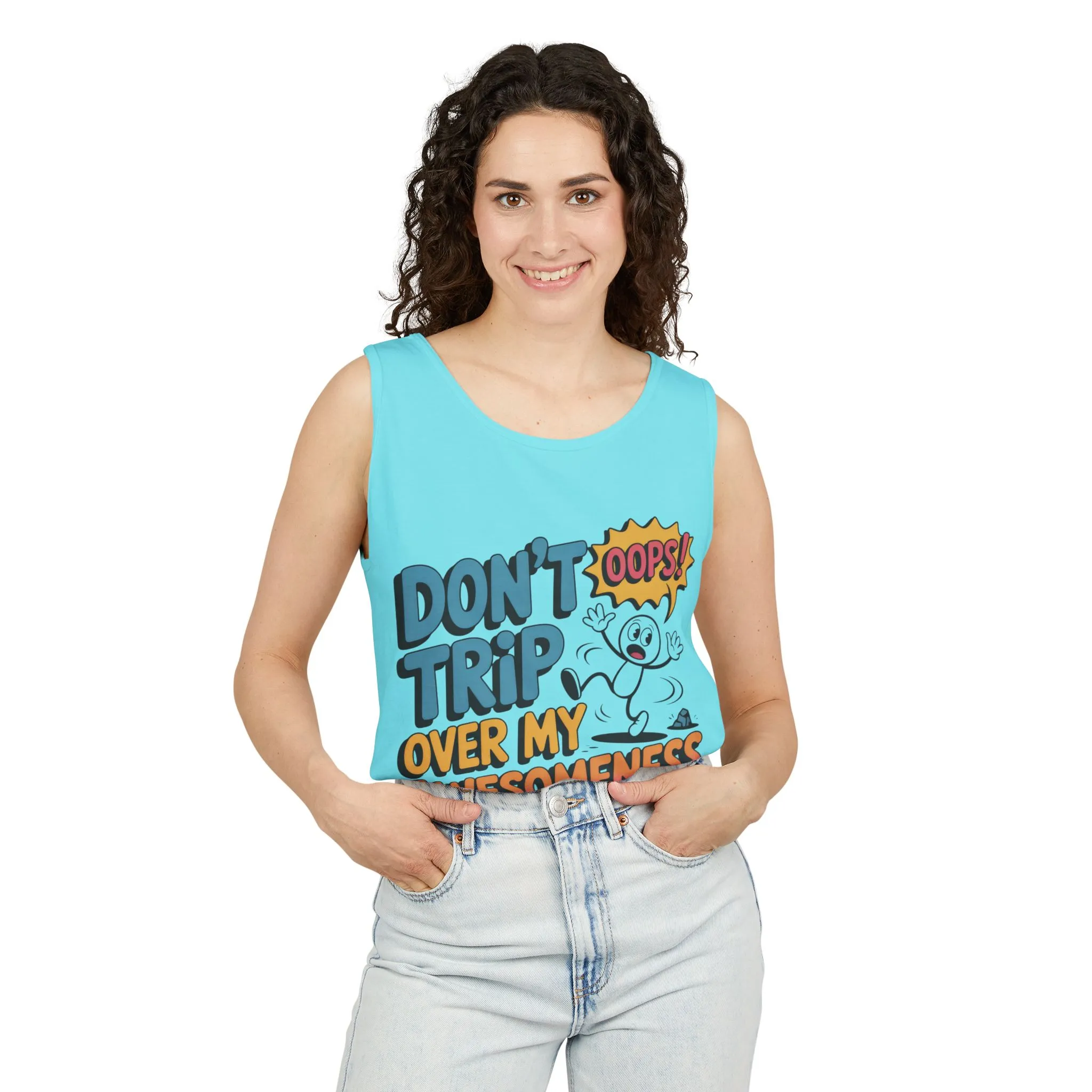 Funny Graphic Tank Top, Don't Trip Over My Awesomeness Tank, Womens Cotton Tank for Casual Wear, Gift for Friends, Birthday Gift, Humor Tee - Image 44
