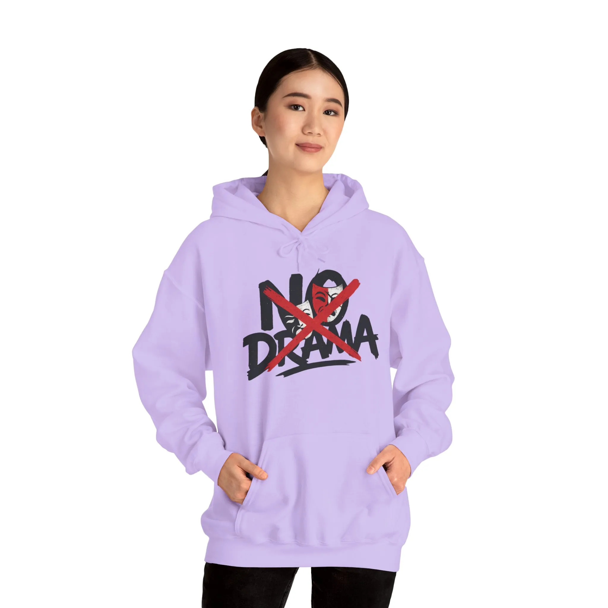 No Drama Womens Hooded Sweatshirt, Cozy Hoodie, Casual Gift, Relaxed Style, Everyday Wear, Funny Sweatshirt - Image 23