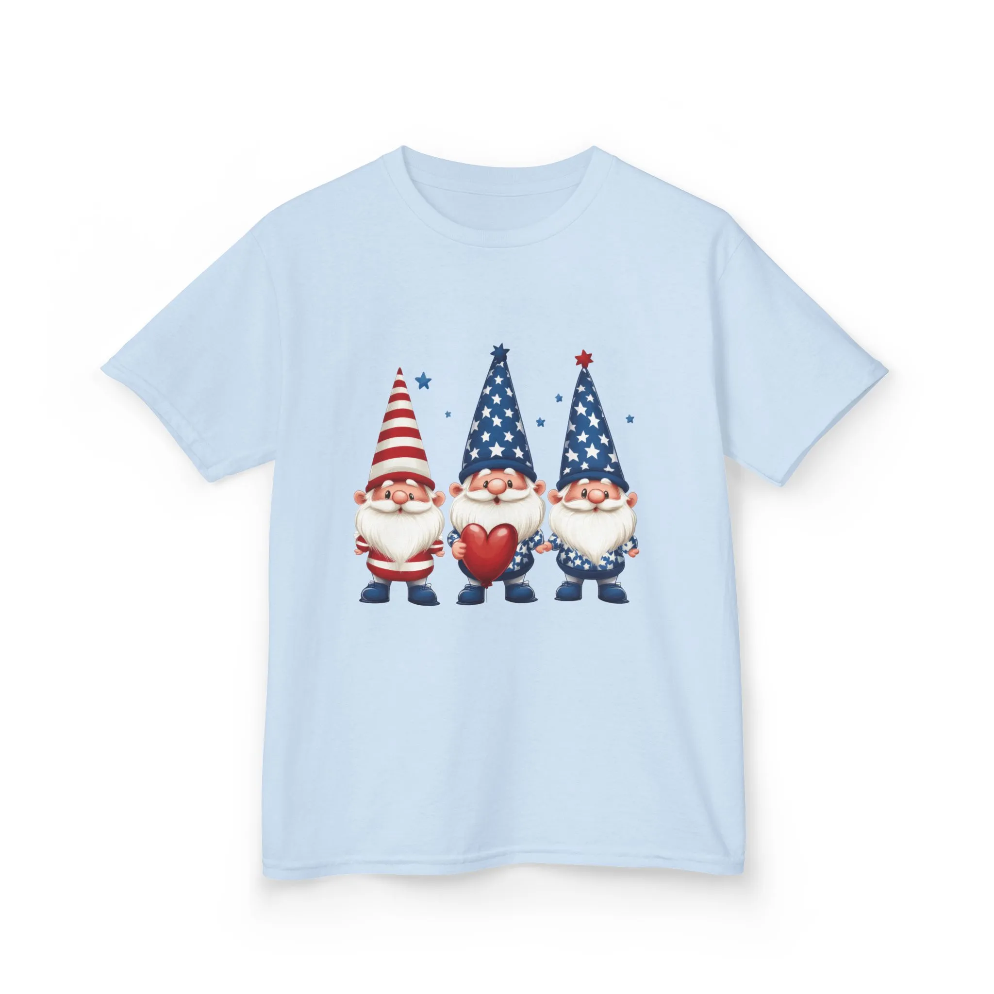 Patriotic Gnome Kids Tee, Cute 4th of July Shirt, Adorable Summer Outfit, Kids Casual Wear, Independence Day Gift - Image 2