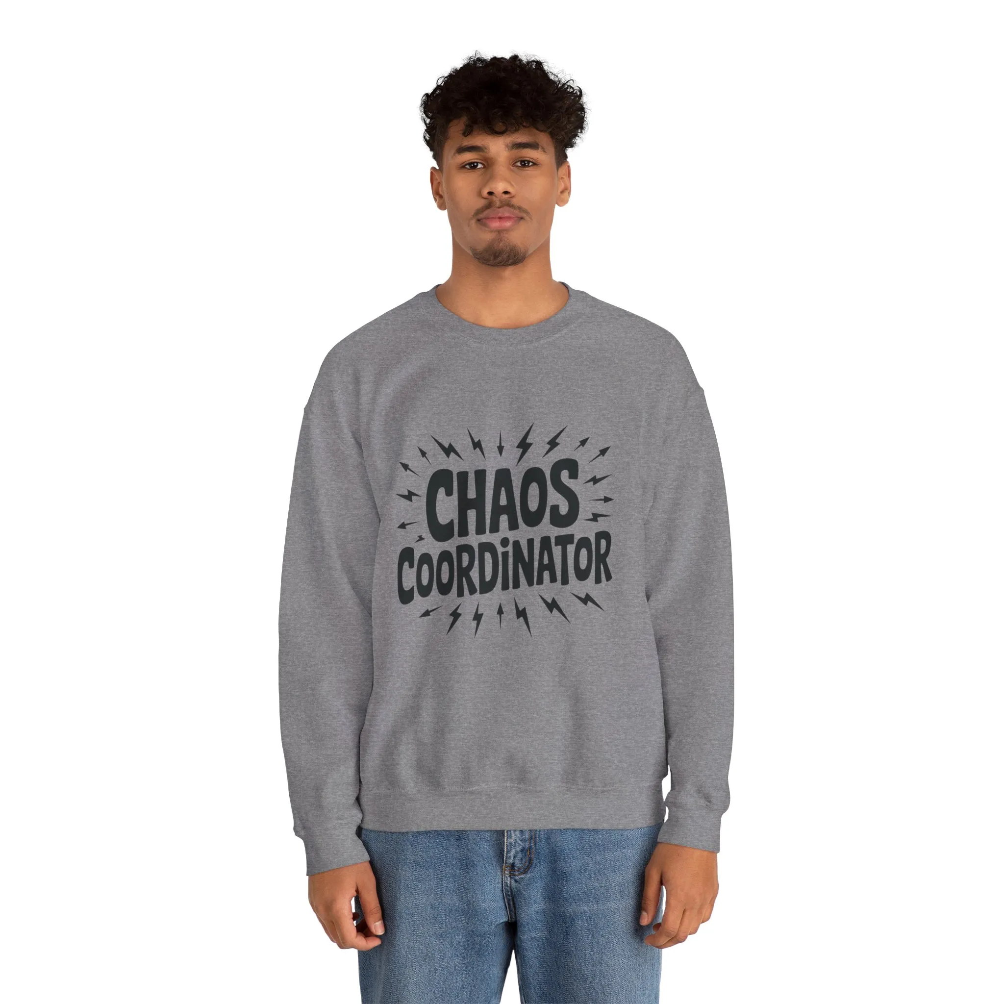 Chaos Coordinator Crewneck Men's Sweatshirt, Funny Gift for Men, Casual Wear, Unique Sweatshirt, Perfect for Everyday Style, Cozy Apparel - Image 4