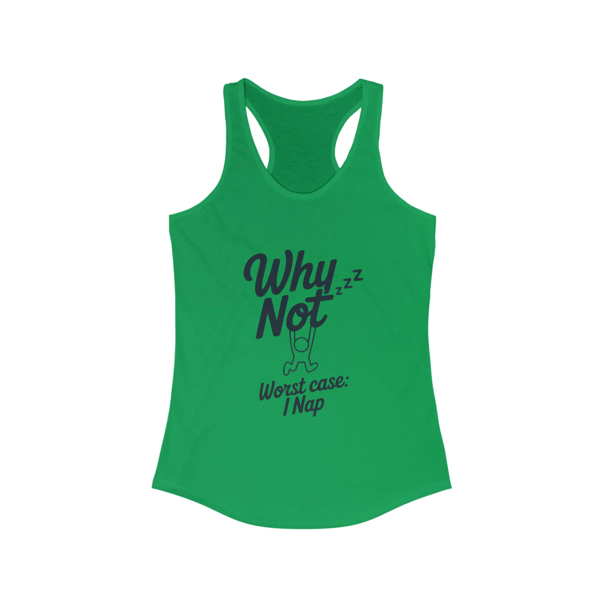 Why Not Sleep? Racerback Tank Top for Napping, Women's Workout Apparel, Casual Summer Shirt, Gift for Sleep Lovers, Relaxed Fit - Image 9