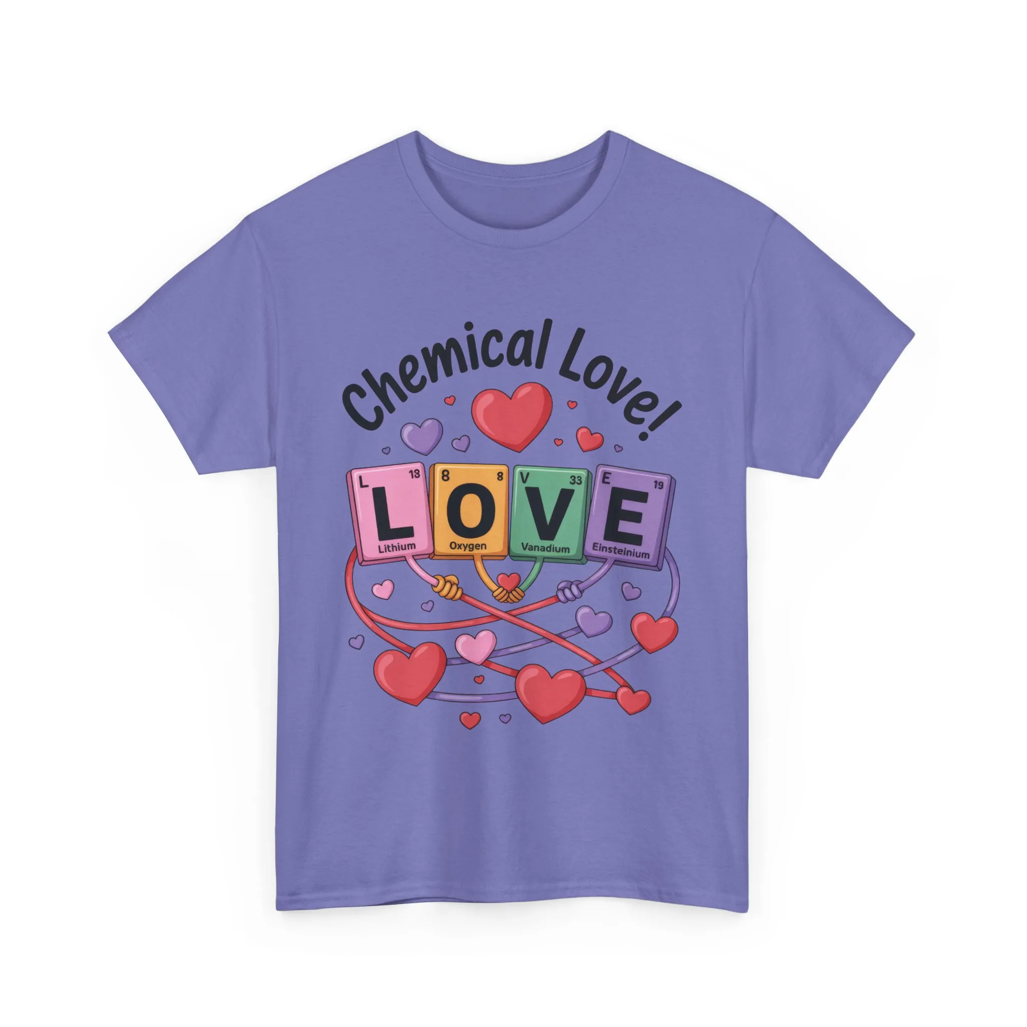 Chemical Love Unisex Heavy Cotton Tee, Cute Couple Shirt, Science Lovers Apparel, Valentines Day Top, Chemistry Lover Gift, Element Table - Image 16
