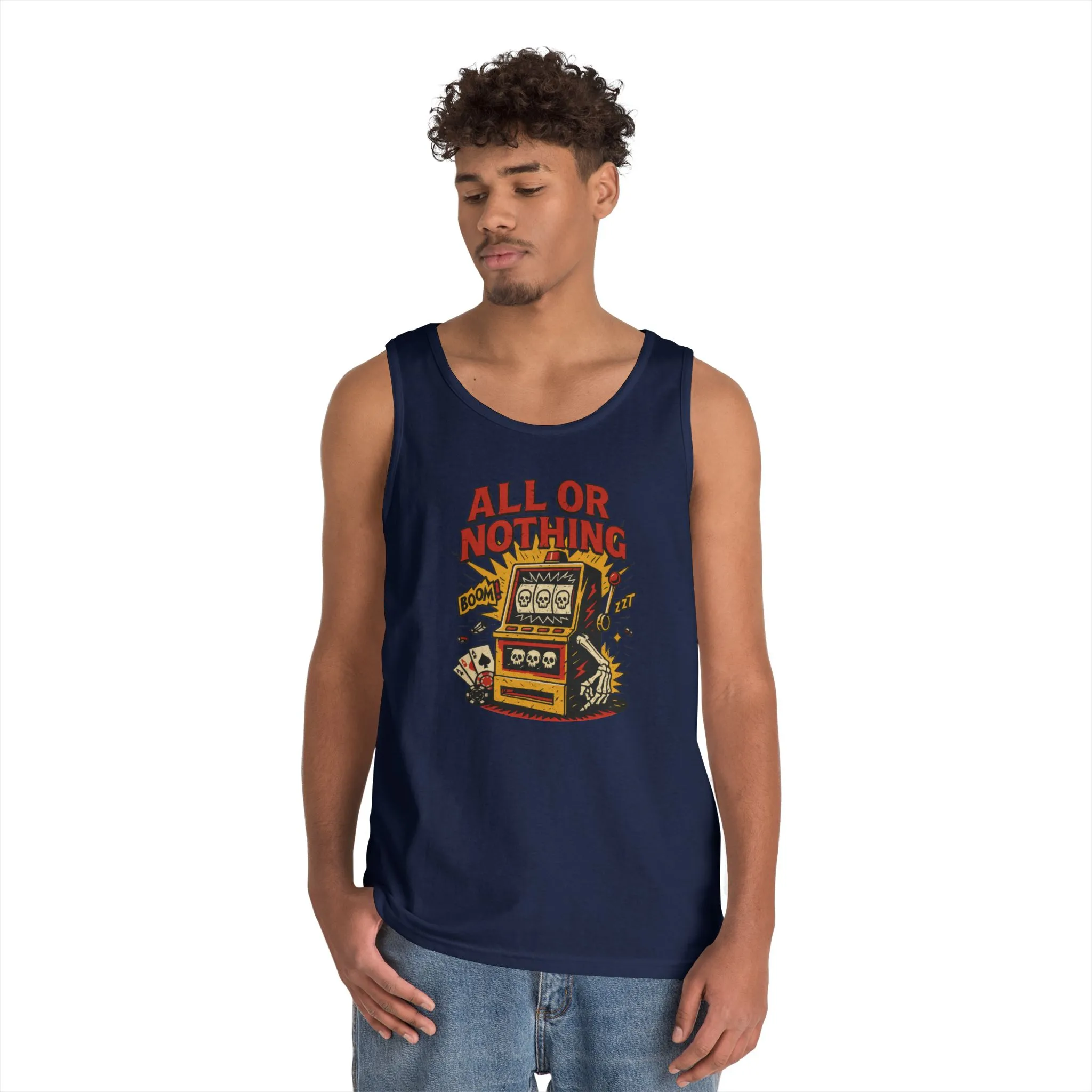 Retro Casino Vibes Tank Top, All or Nothing Design, Gift for Gamers, Poker Lover Gift, Gaming Apparel, Slot Machine Graphic - Image 17