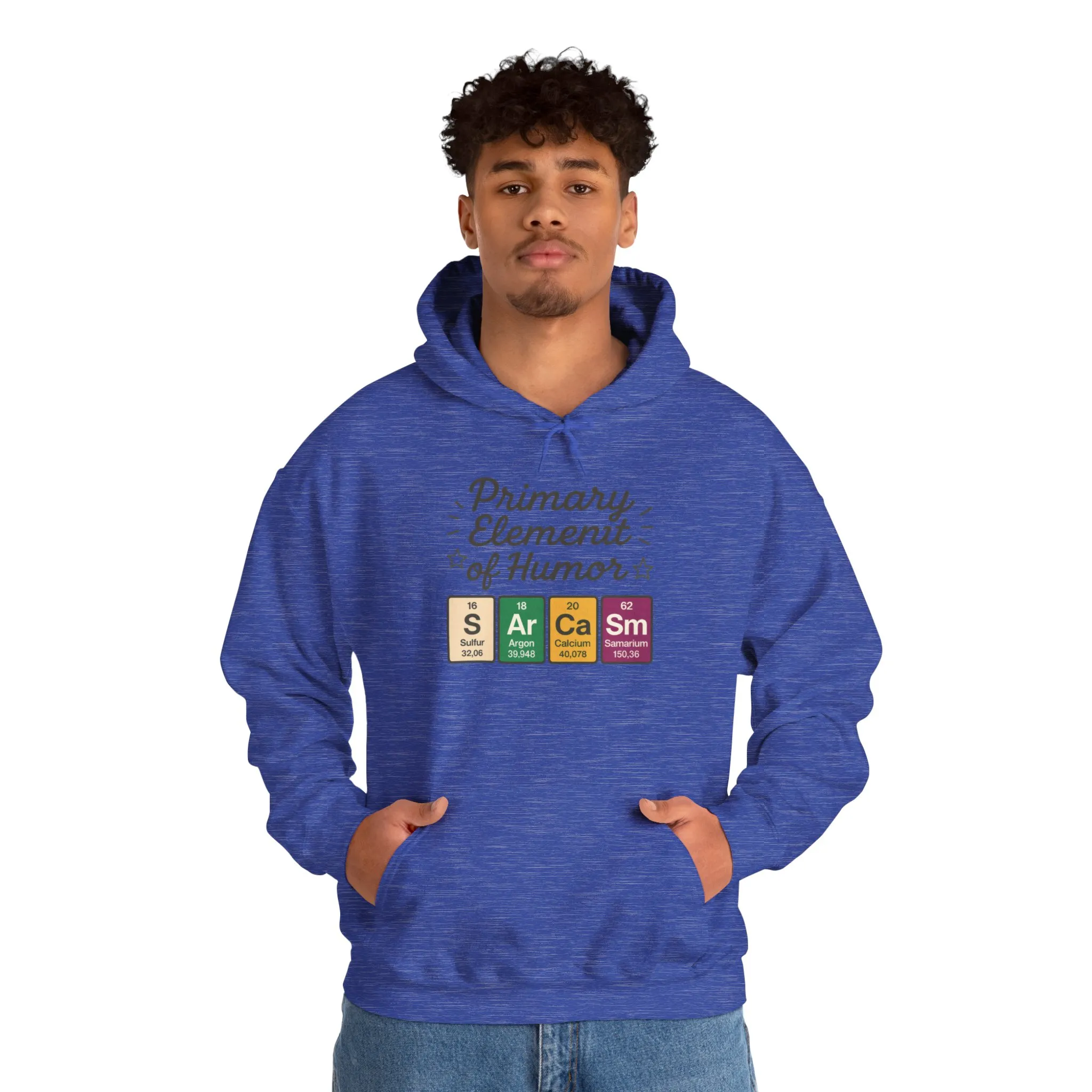 Sarcasm Hoodie for Men, Funny Nerd Hoodie, Primary Element of Humor Sweatshirt, Science Lover Gift for Him, Sarcastic Humor Apparel - Image 47