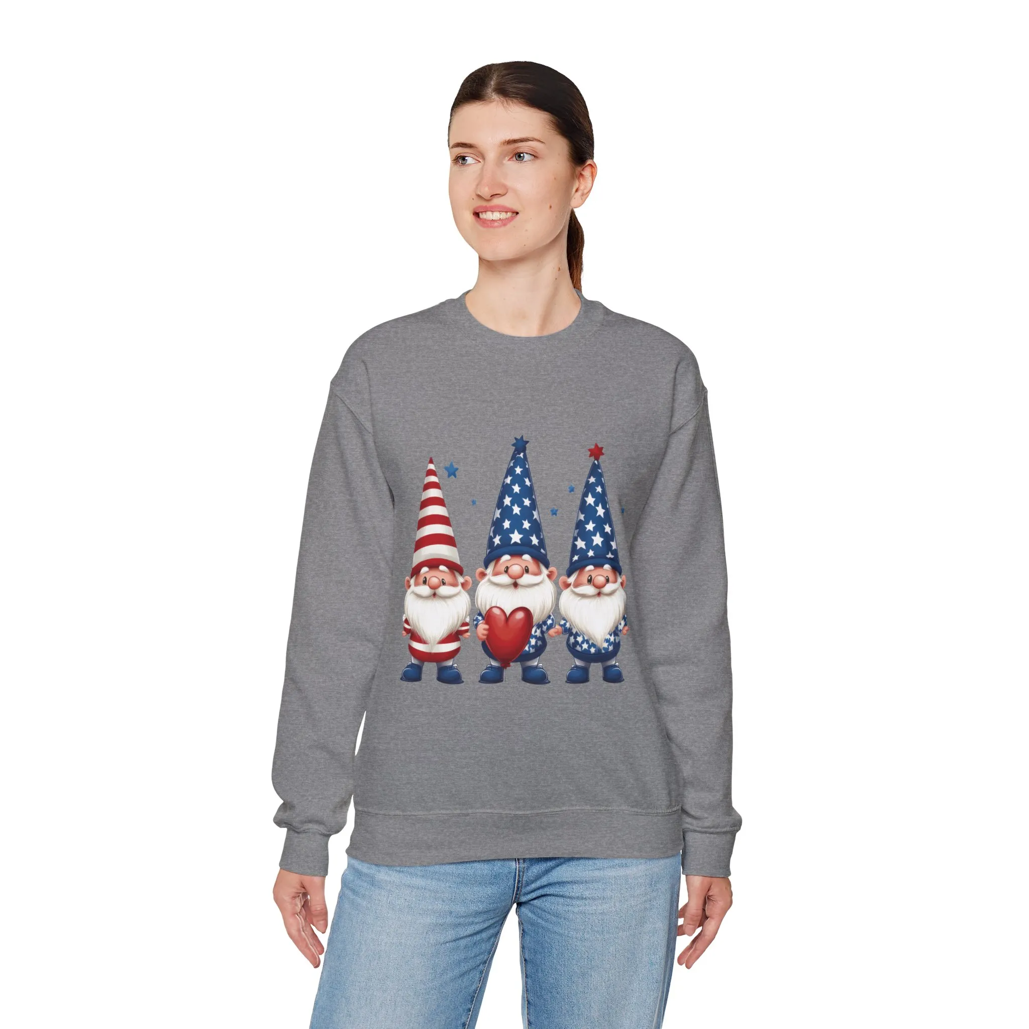 Patriotic Gnome Sweatshirt, Cozy Casual Wear for Independence Day, Gift for Gnome Lovers, 4th of July Apparel, All-Year Comfort - Image 15