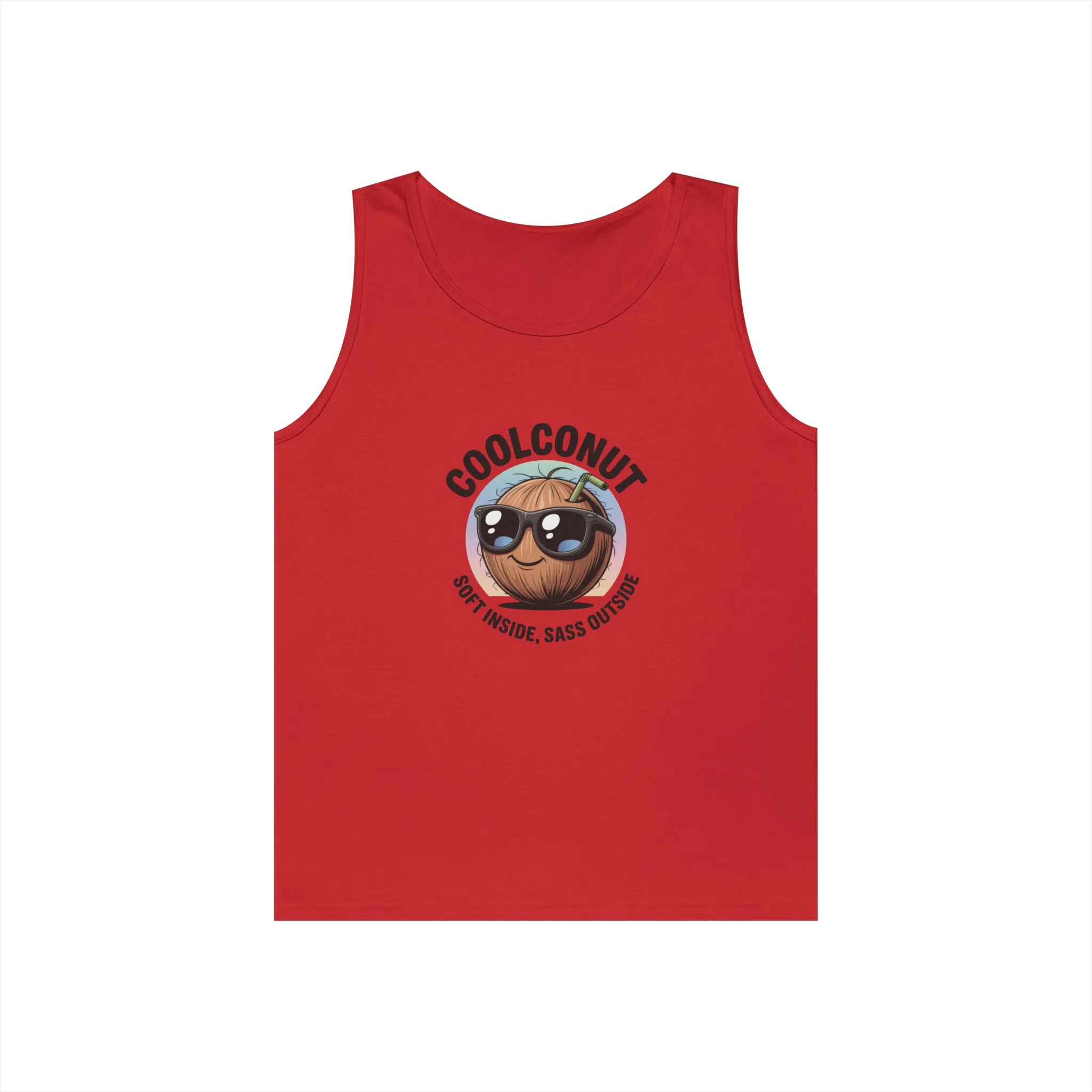 Coolconut Unisex Heavy Cotton Tank Top - Fun Summer Tee, Cute Beach Outfit, Vacation Wear, Gift for Him or Her, Trendy Summer Apparel - Image 16
