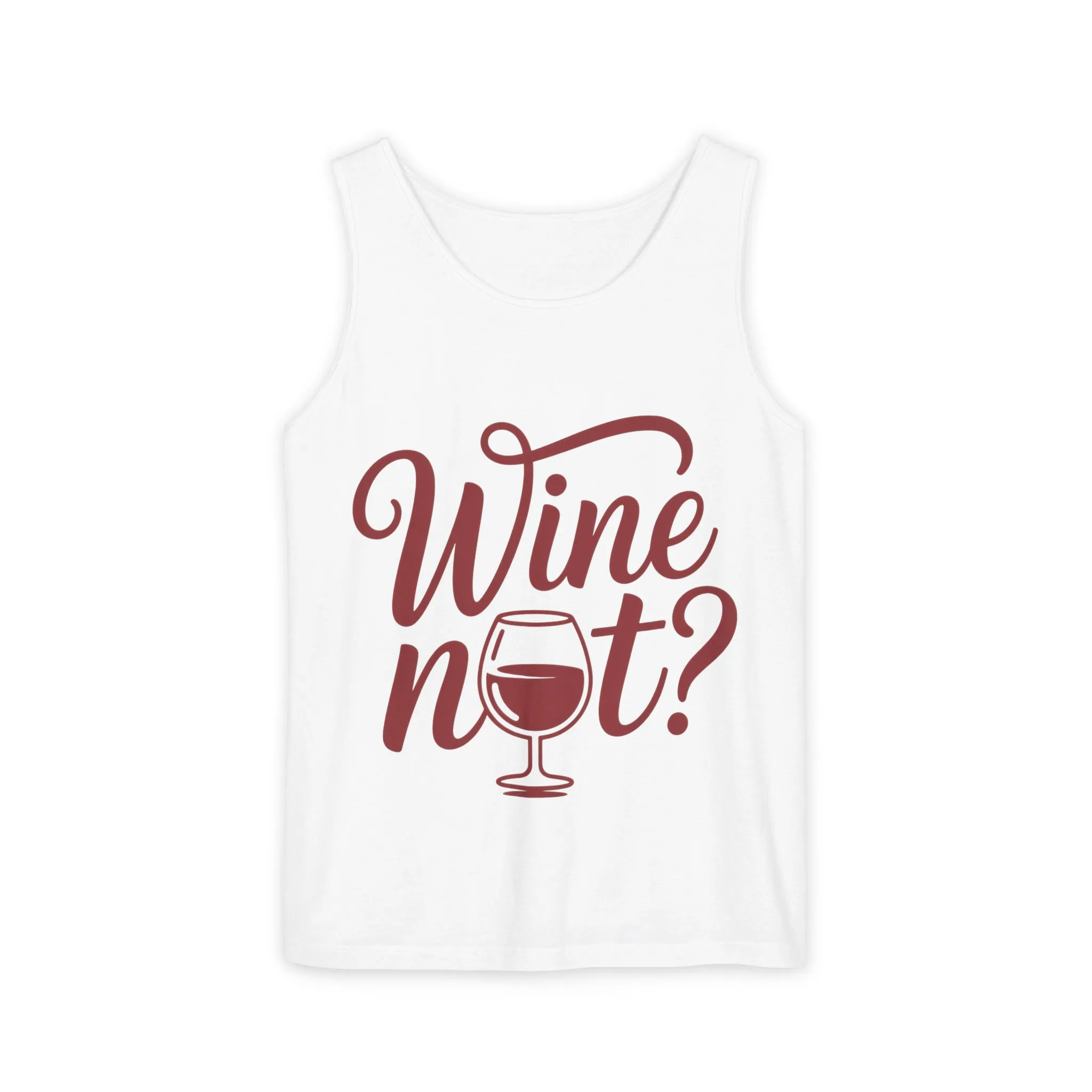 Unisex Garment Tank Top, Wine Not? Tank Top - Perfect for Summer Parties, Wine Lovers, Gifts, Casual Wear, or Vacations - Image 5