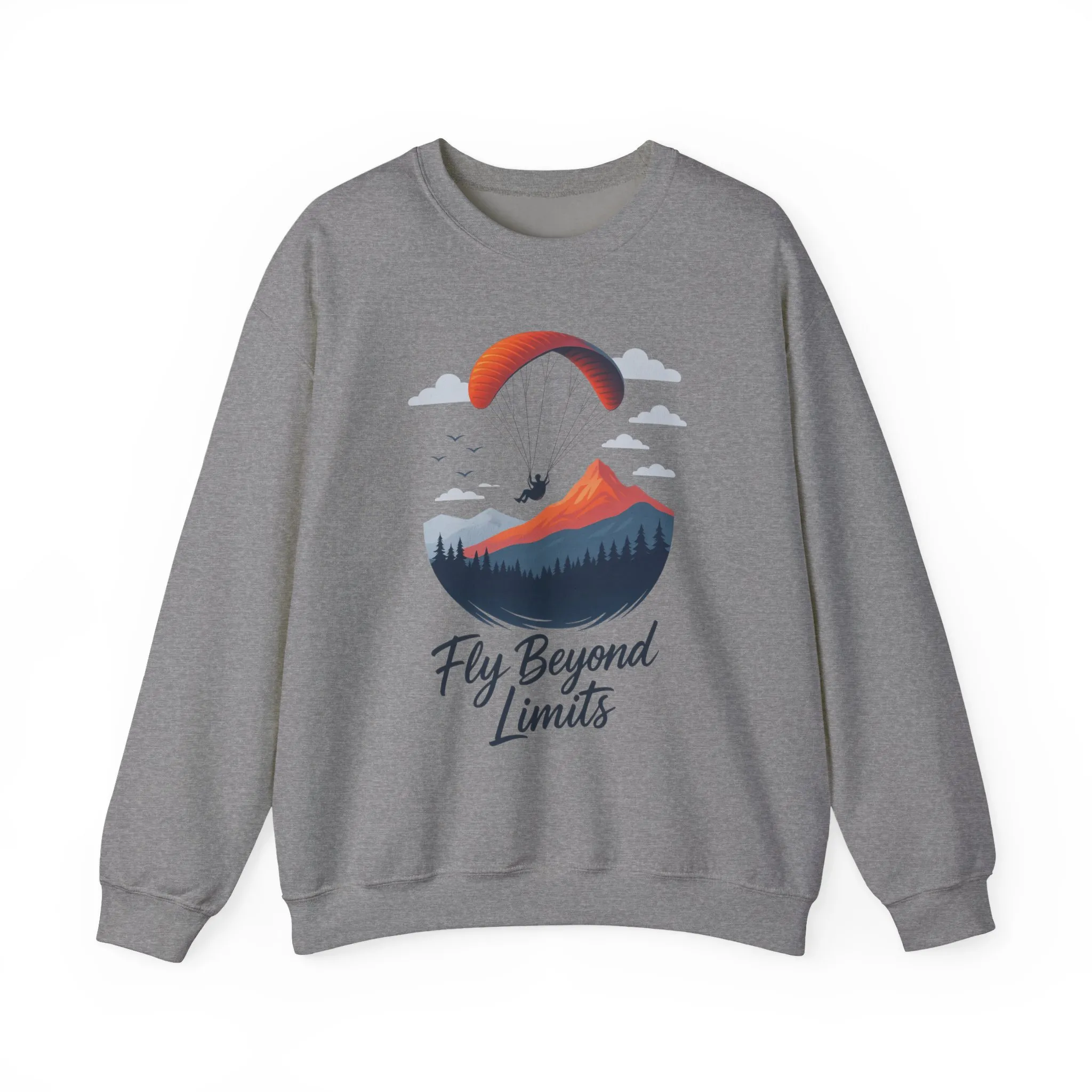 Adventure Inspiration Crewneck Sweatshirt - Fly Beyond Limits, Cozy Outdoor Outfit, Gift for Adventurers, Travel, Motivation Apparel - Image 16