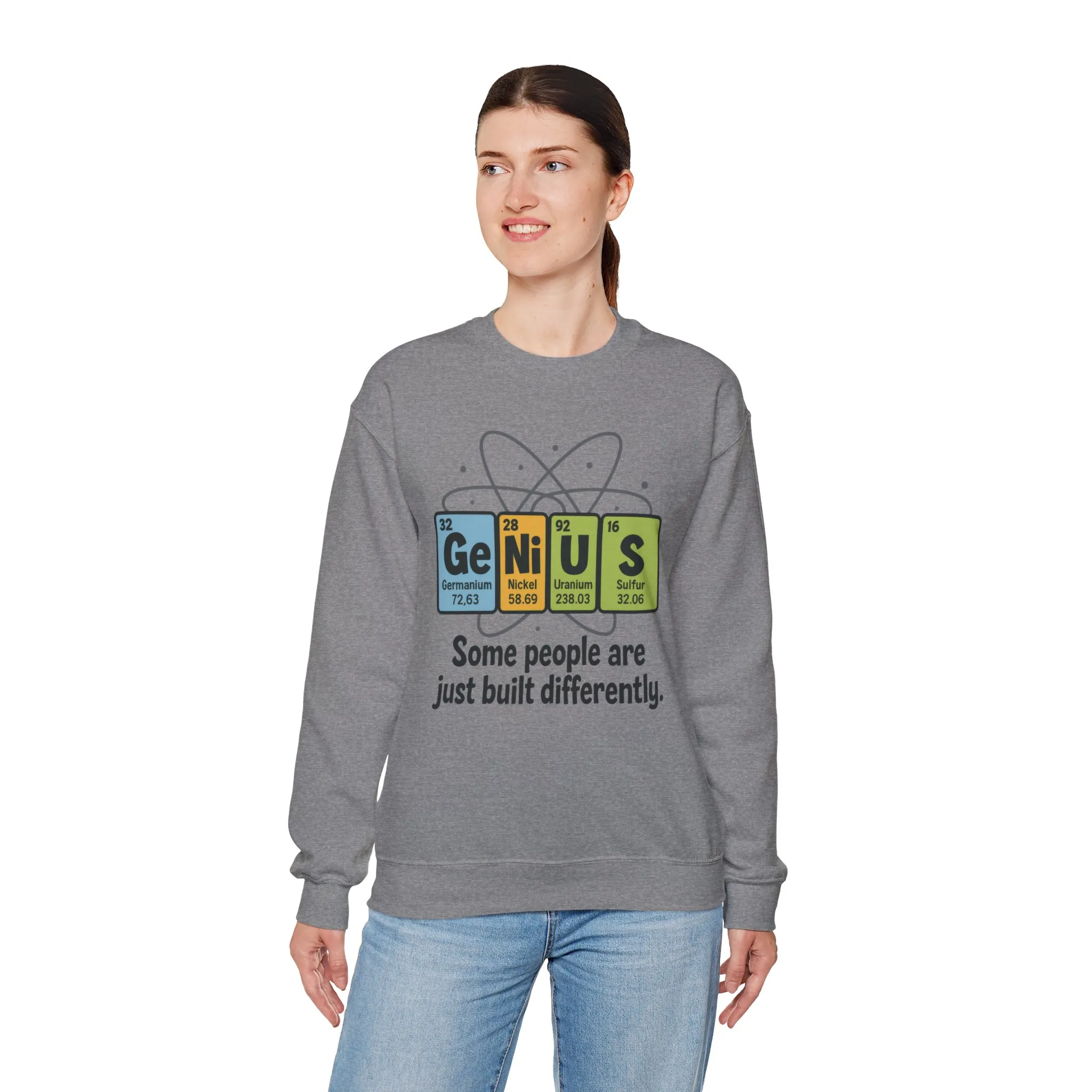 Funny Womens Science Sweatshirt, Genius Periodic Table Pullover, Nerdy Chemistry Gift for Her, Funny Gift for Nerds, Science Geek Apparel - Image 12
