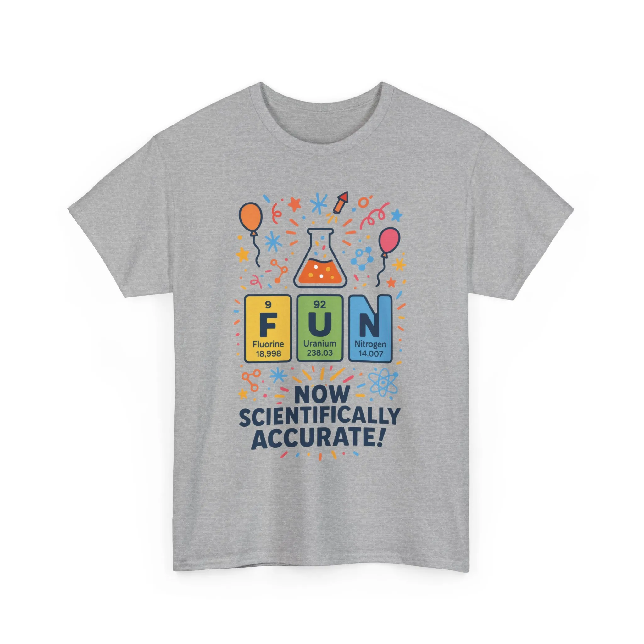 Fun Science Unisex Heavy Cotton Tee, Perfect for STEM Lovers, Gift for Science Teachers, FUN Periodic Table Tee,Nerdy Unisex Shirt - Image 5