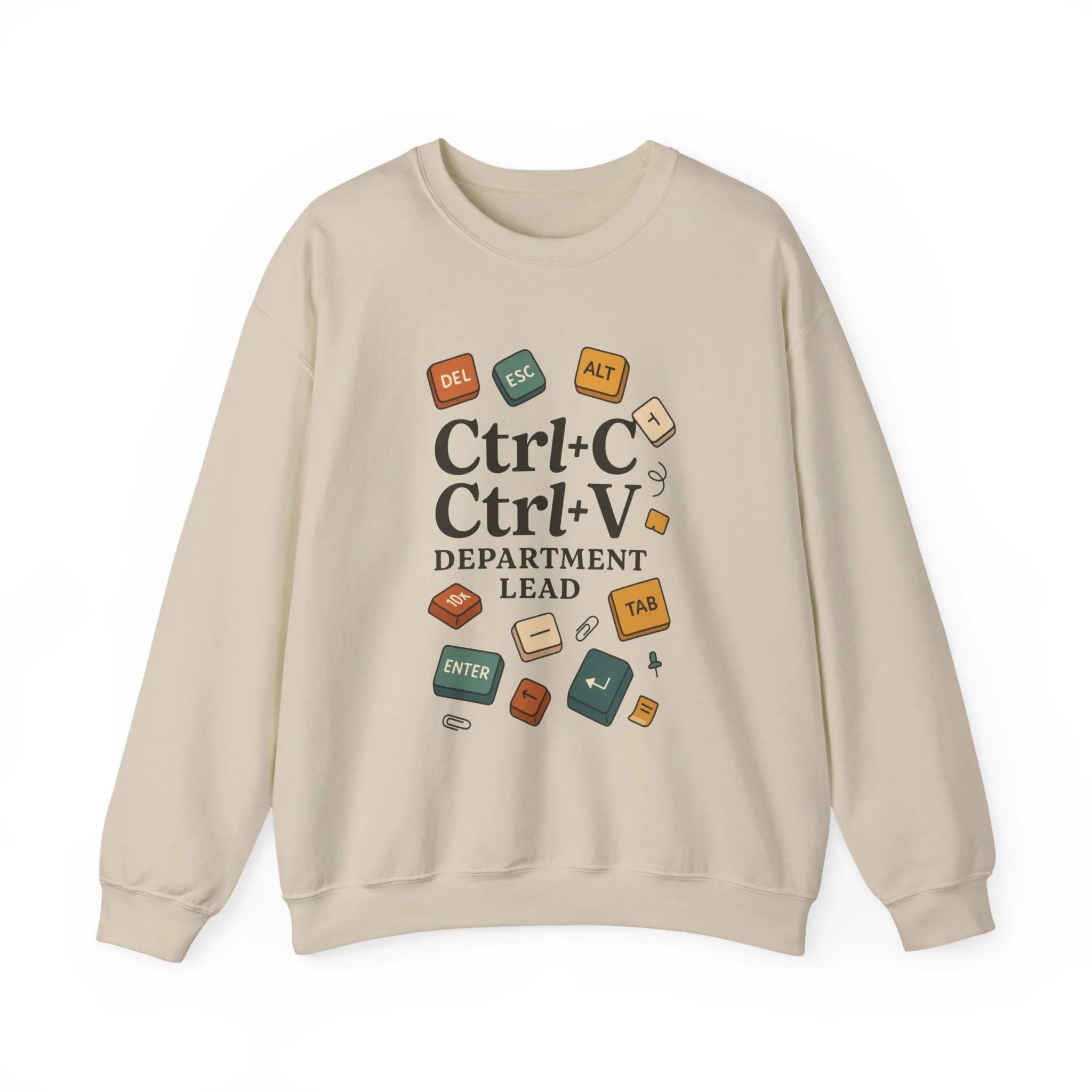 Funny Ctrl+C Ctrl+V Department Lead Sweatshirt, Unisex Crewneck, Gift for Tech Lovers, Office Humor, Cozy Casual Wear, Gift for a Coworker - Image 4