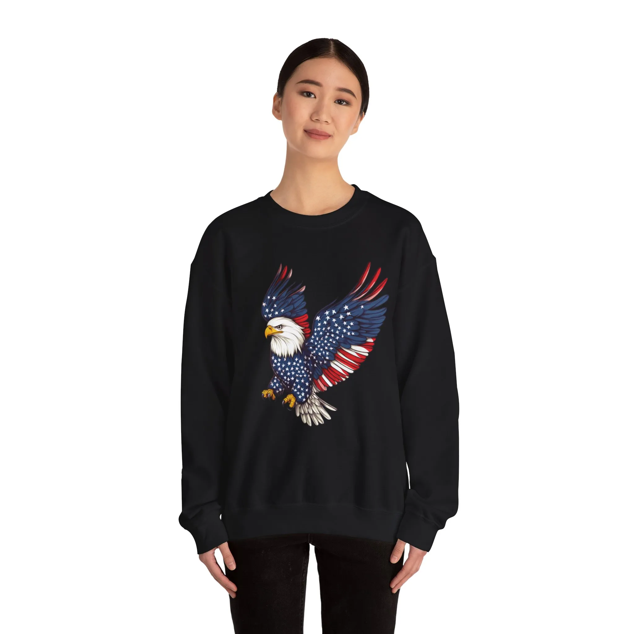 Patriotic Eagle Sweatshirt, Unisex Crewneck, USA Pride Apparel, Cozy Everyday Wear, Perfect for Independence Day, Gift for Patriots - Image 32