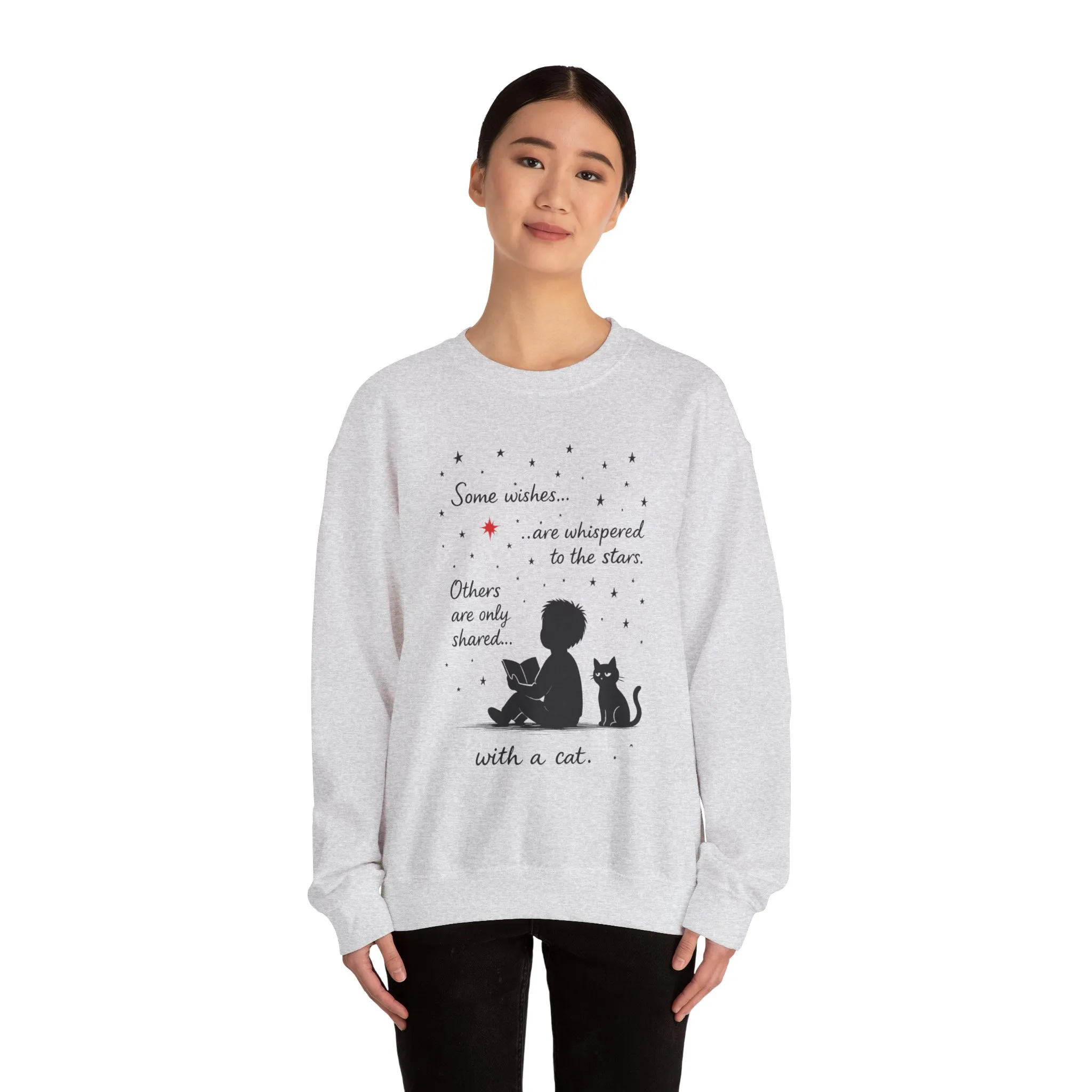 Cozy Cat-Inspired Crewneck Sweatshirt - Literary Lover Gift, Womens Layer, Cat Enthusiast Apparel, Thoughtful Gift for Cozy Nights - Image 8