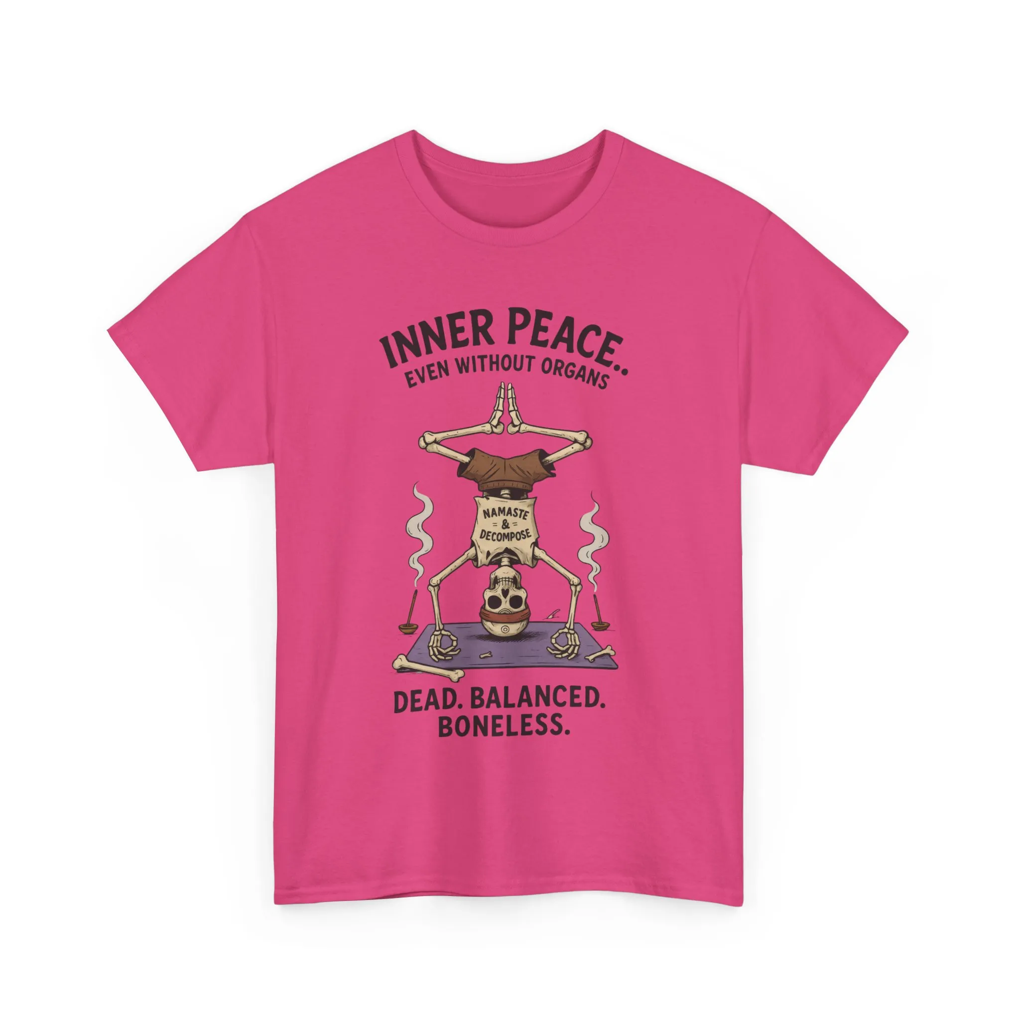 Inner Peace Skeleton Yoga Unisex Tee, Dark Humor Meditation Shirt, Gift for Mindfulness Lovers, Yoga Shirt, Peaceful Vibes - Image 37